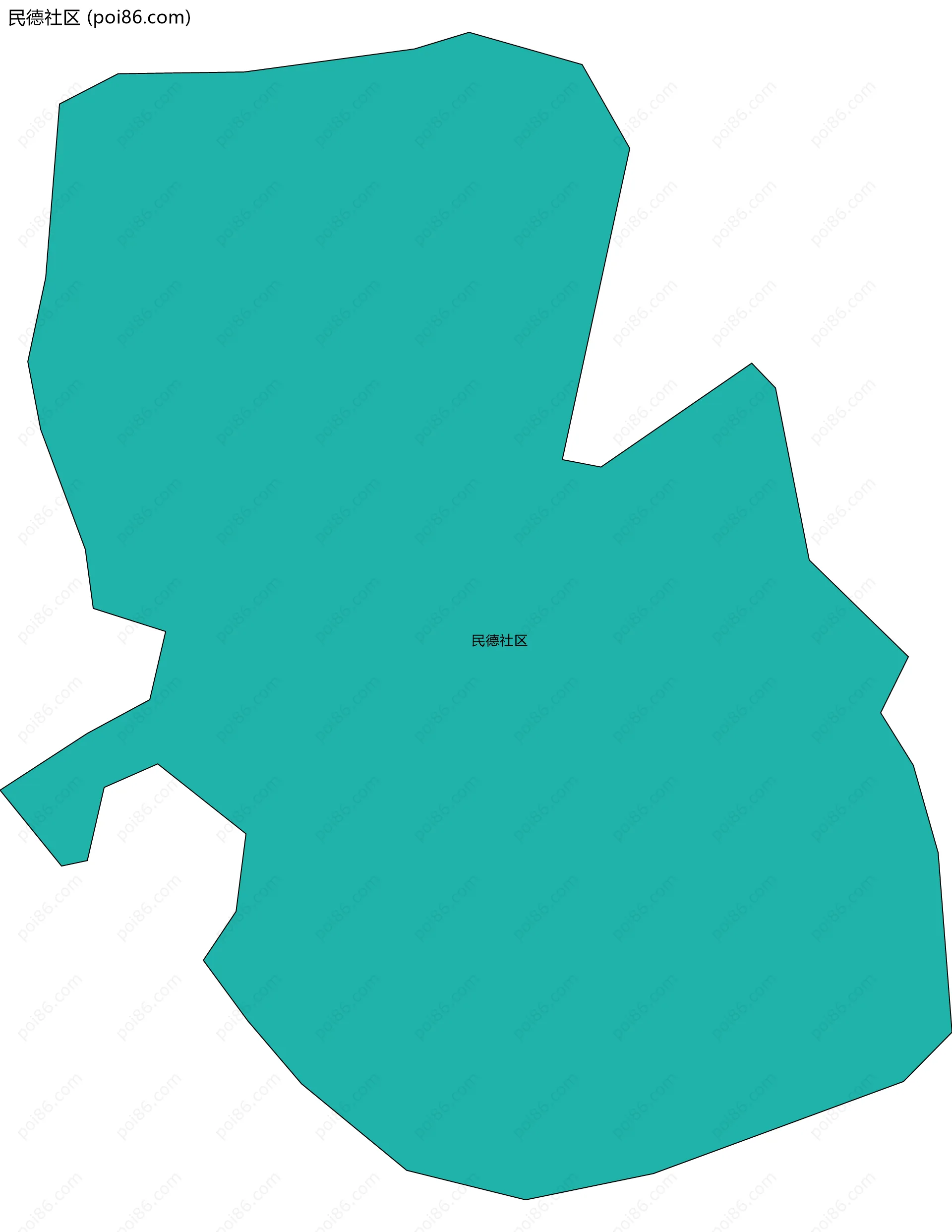 民德社区边界地图