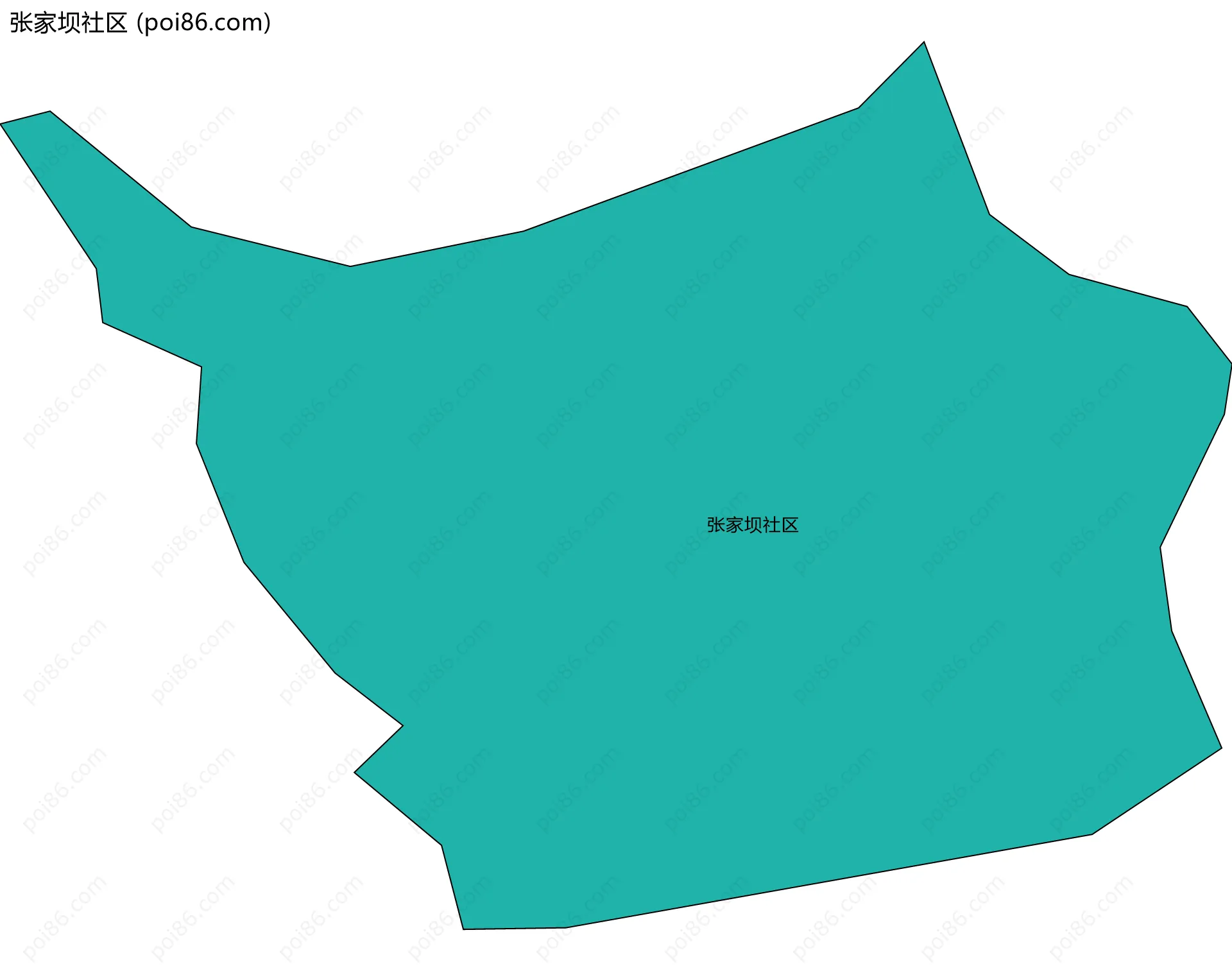 张家坝社区边界地图