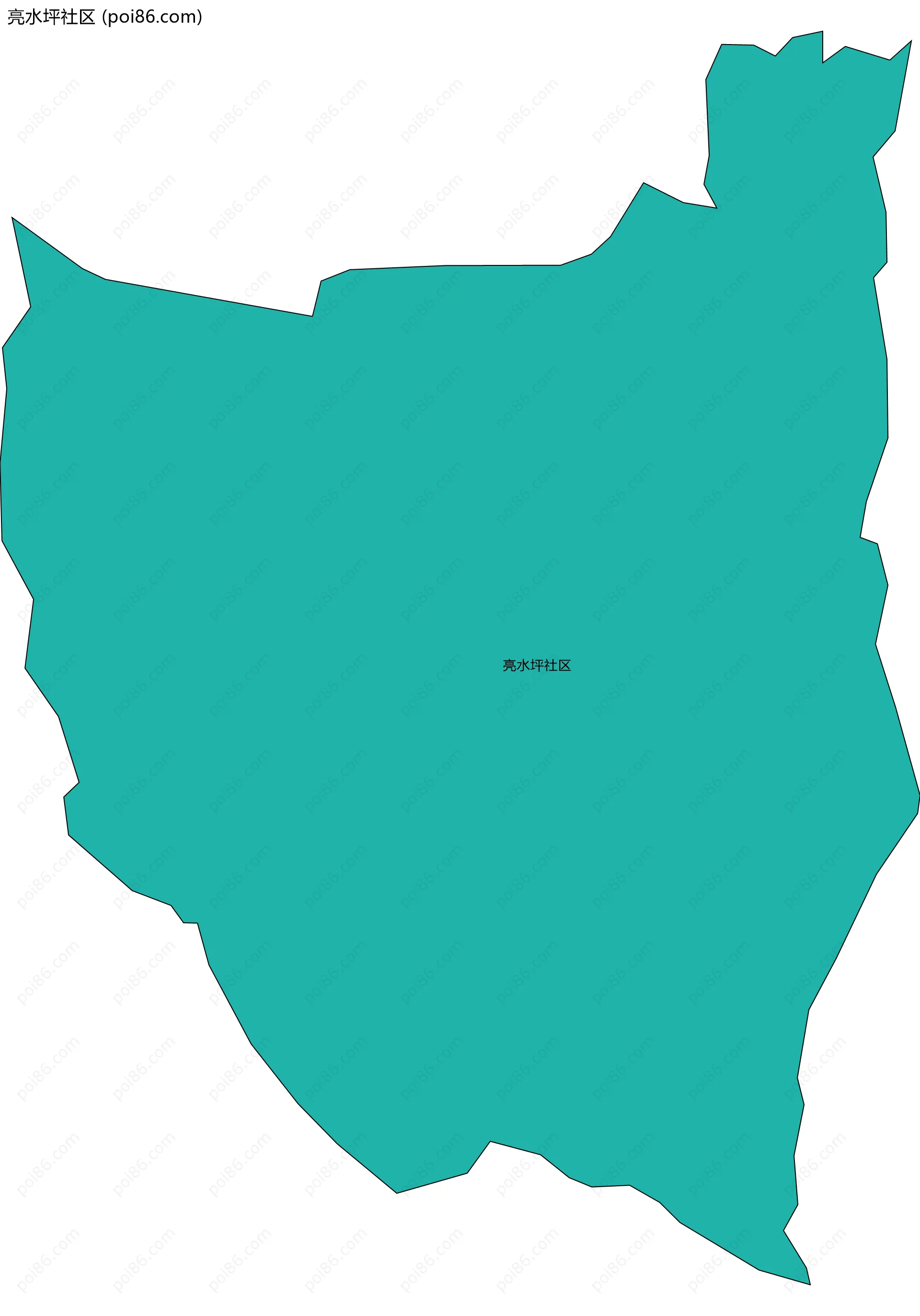 亮水坪社区边界地图