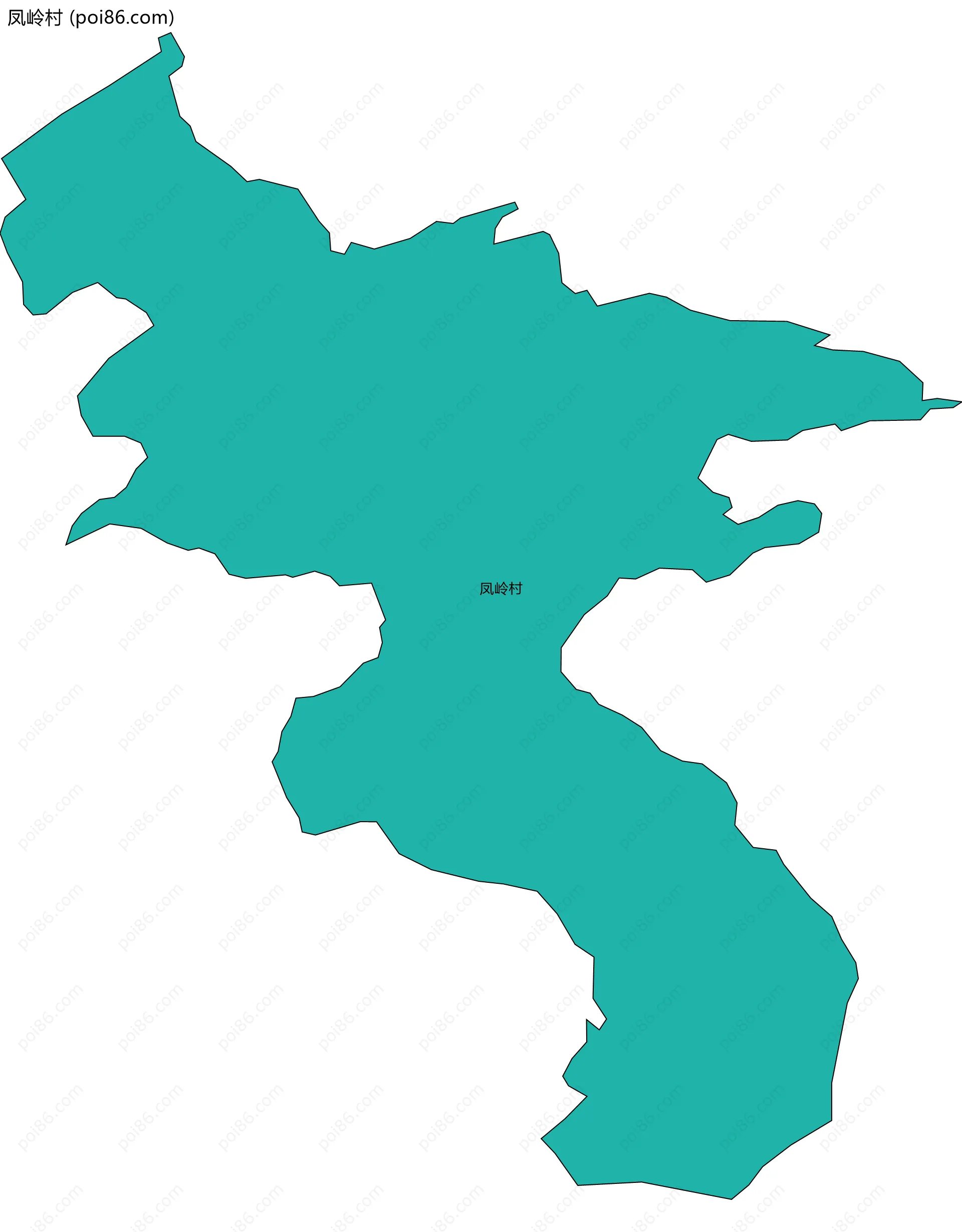 凤岭村边界地图