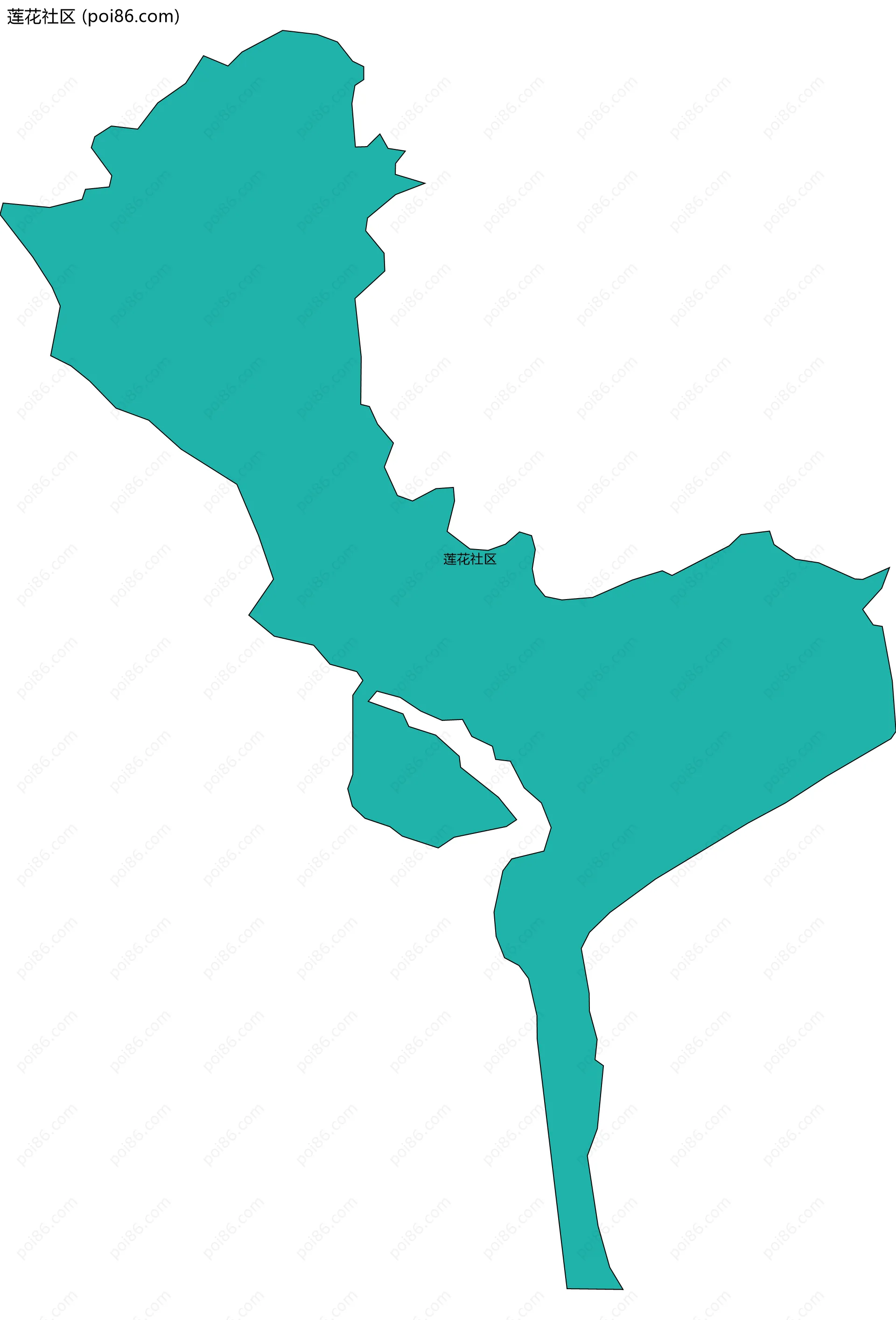 莲花社区边界地图