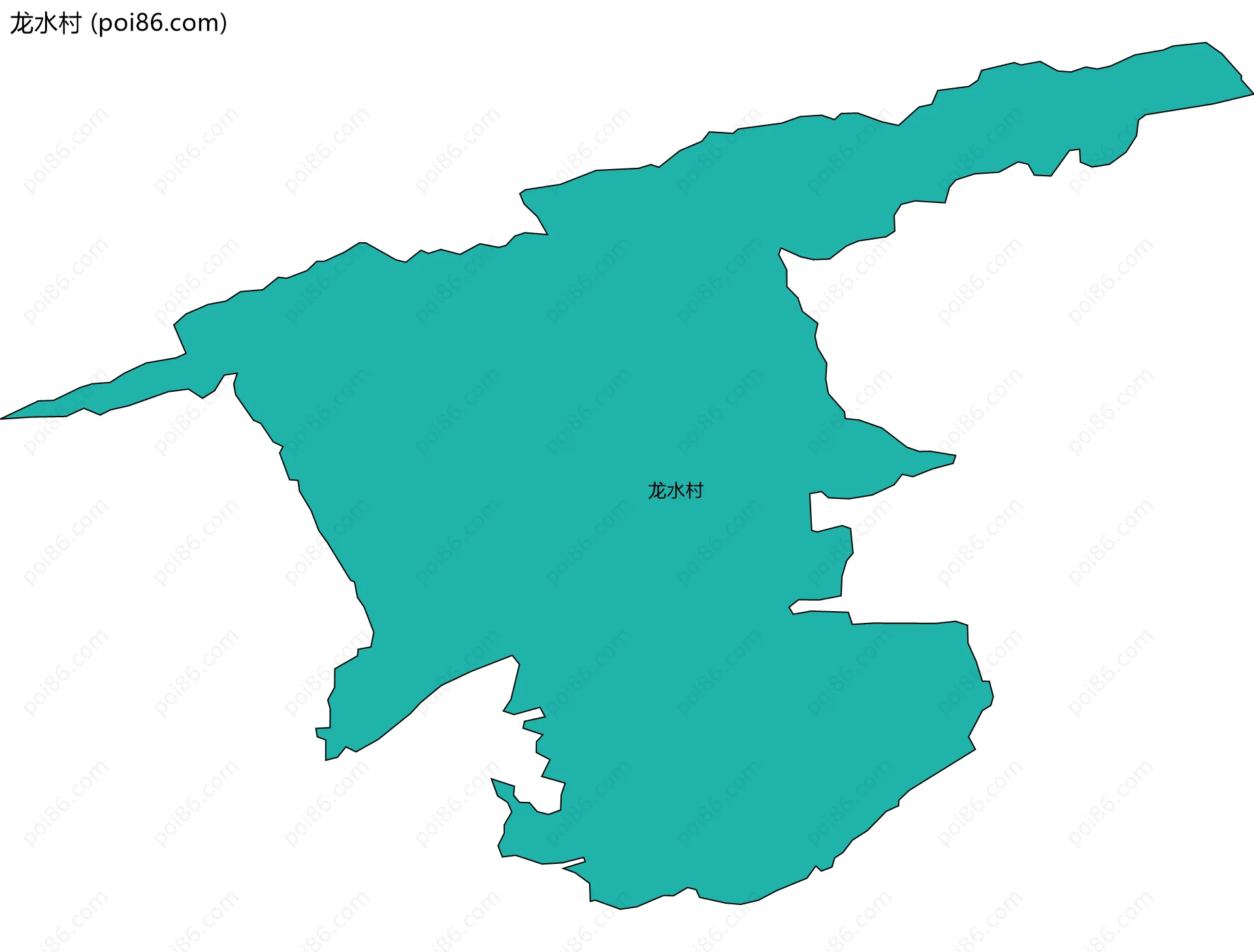 龙水村边界地图