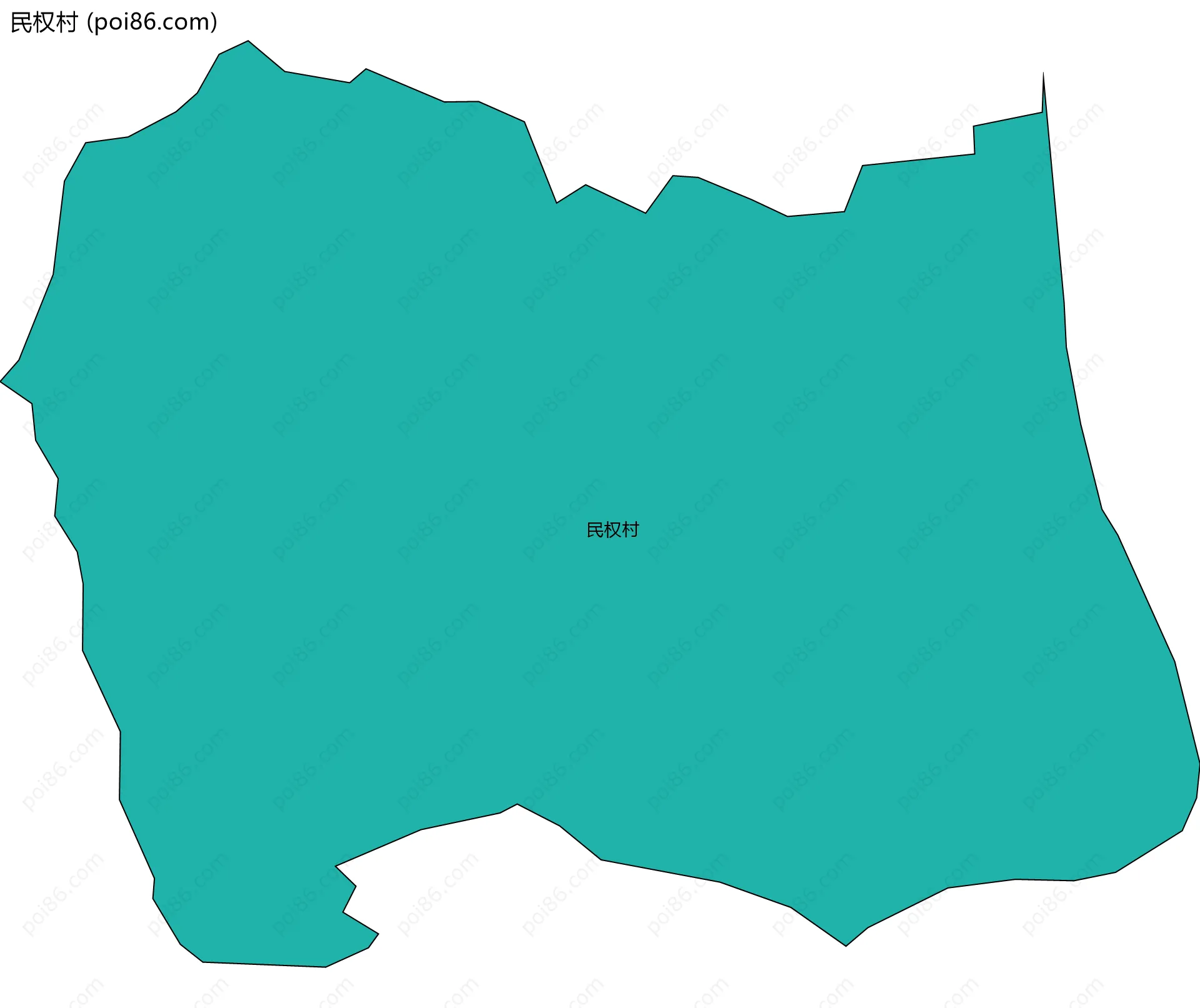 民权村边界地图