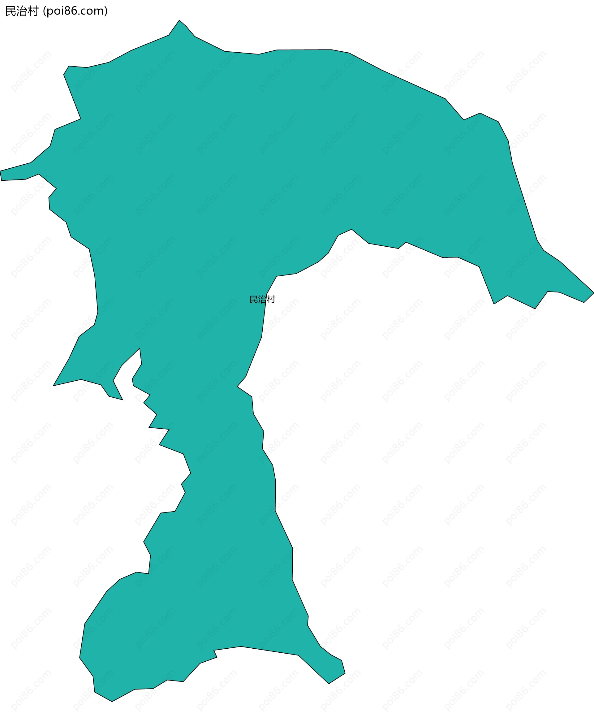 民治村边界地图