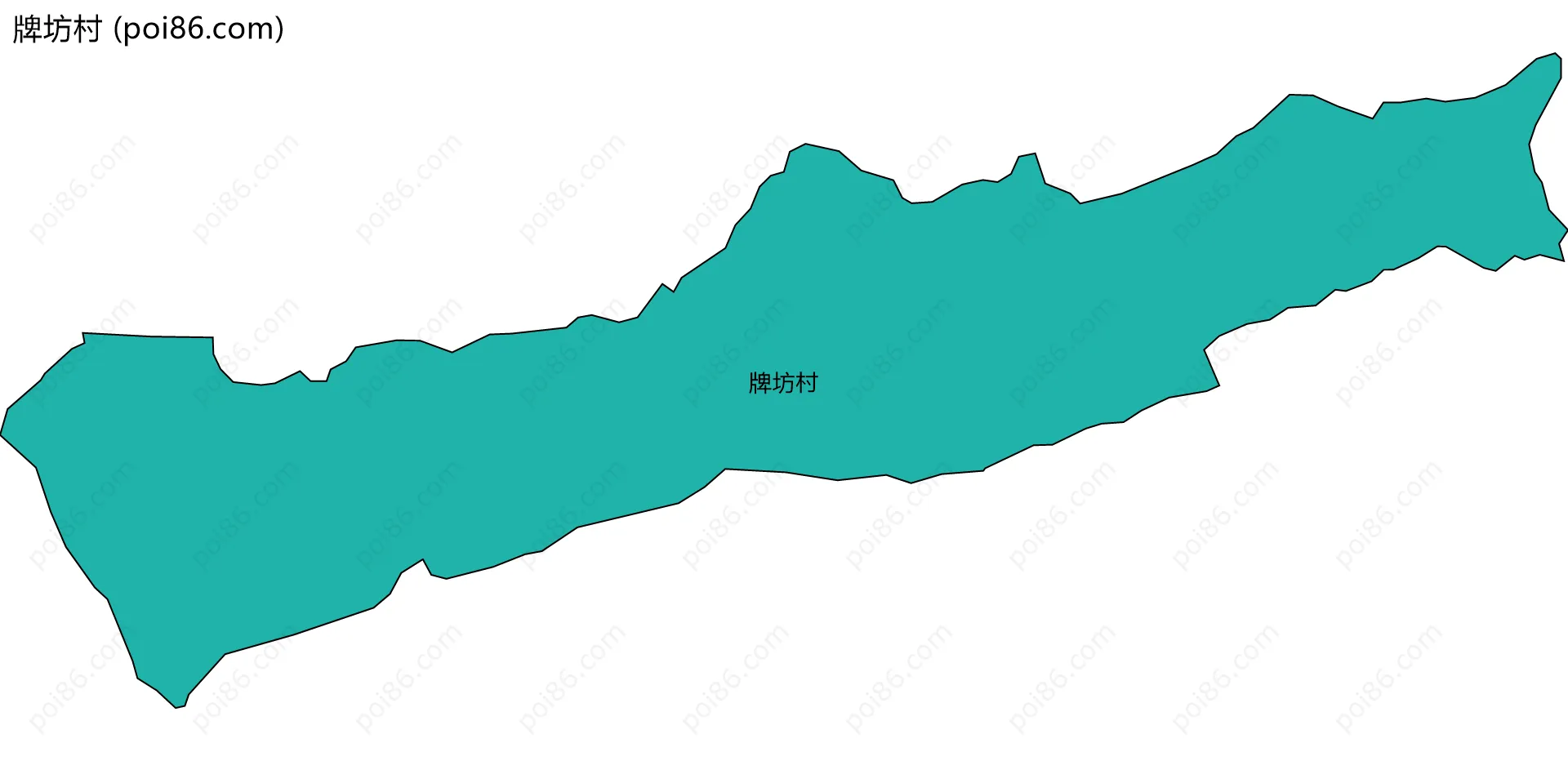 牌坊村边界地图