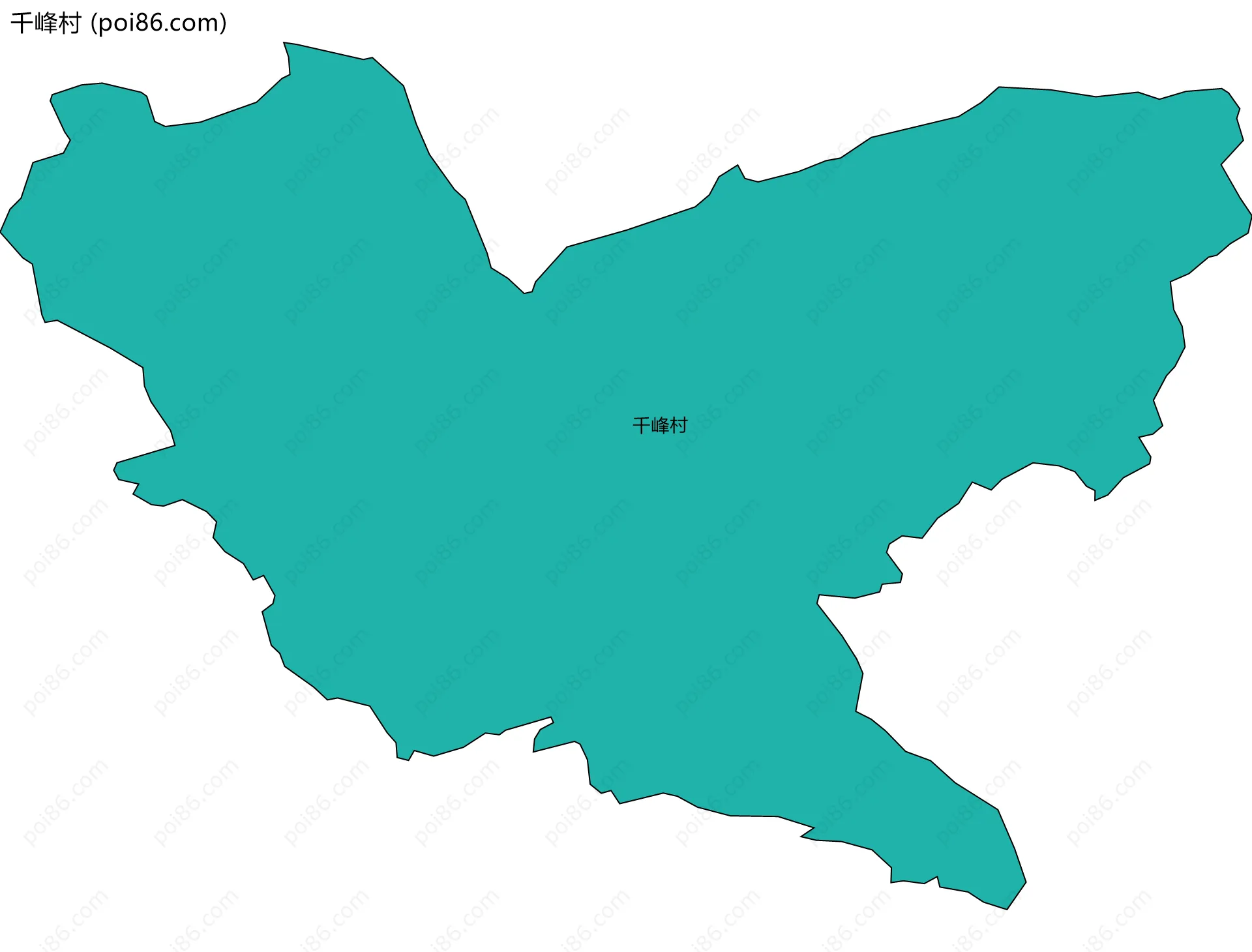 千峰村边界地图