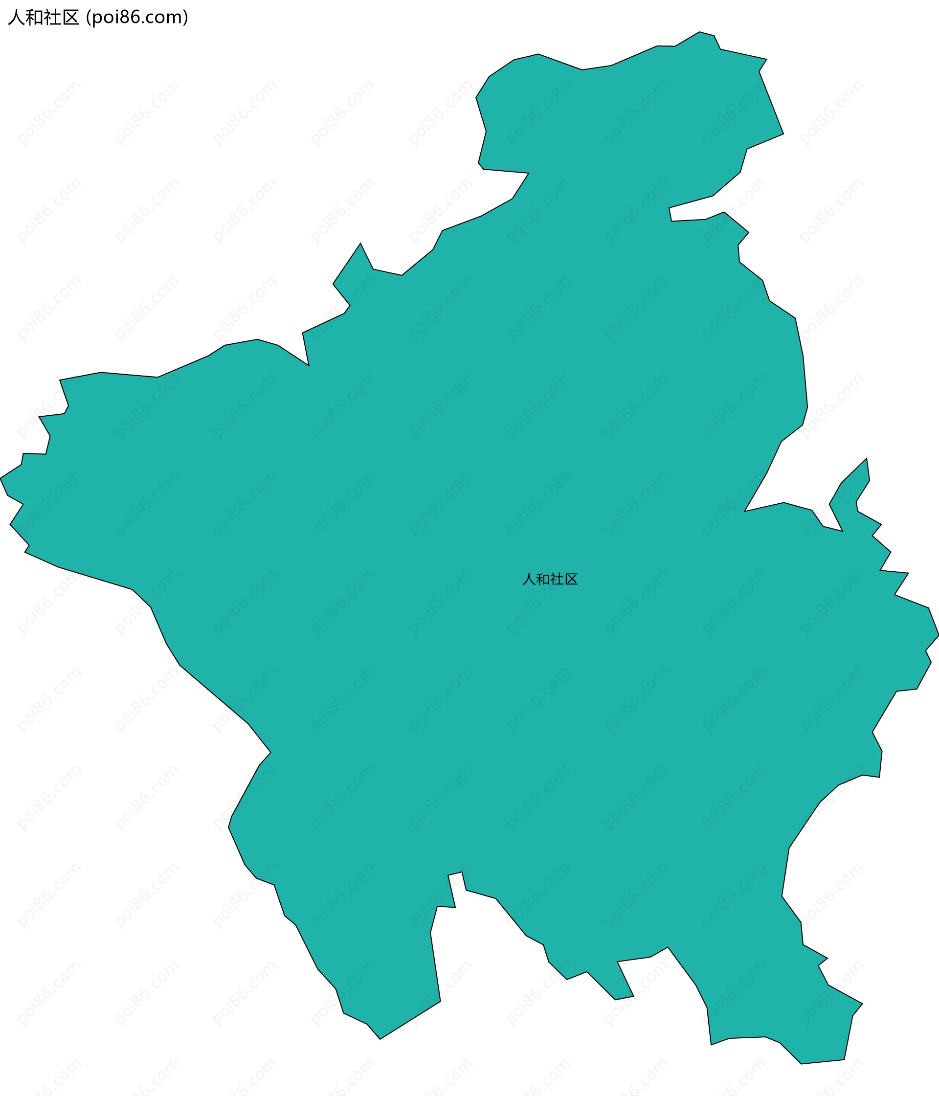 人和社区边界地图