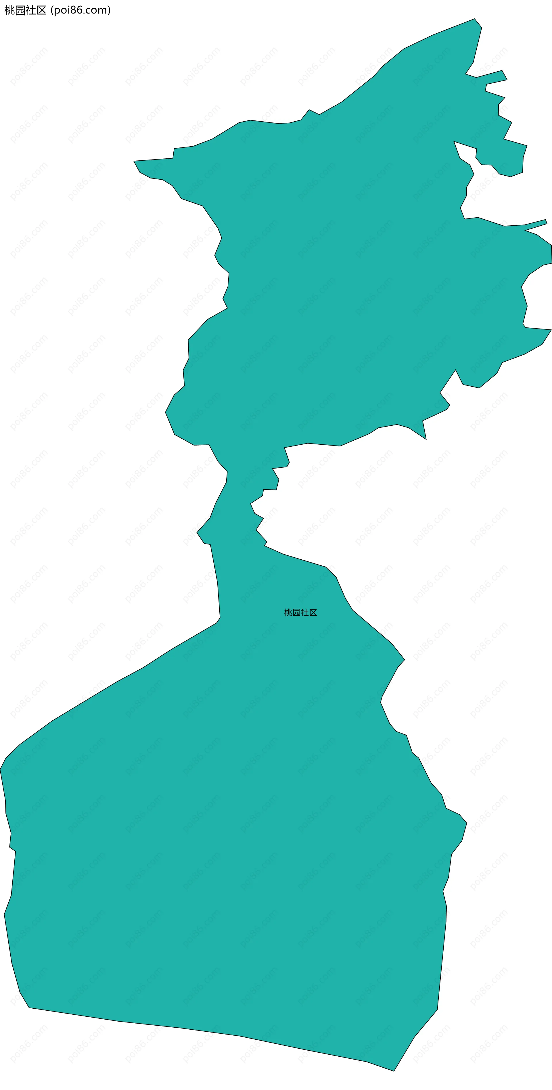 桃园社区边界地图