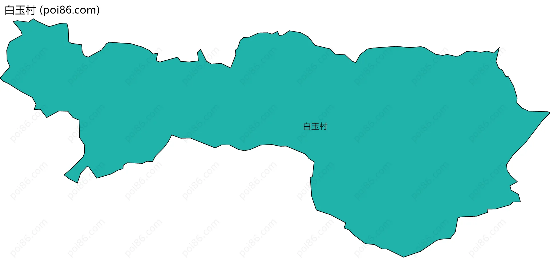 白玉村边界地图