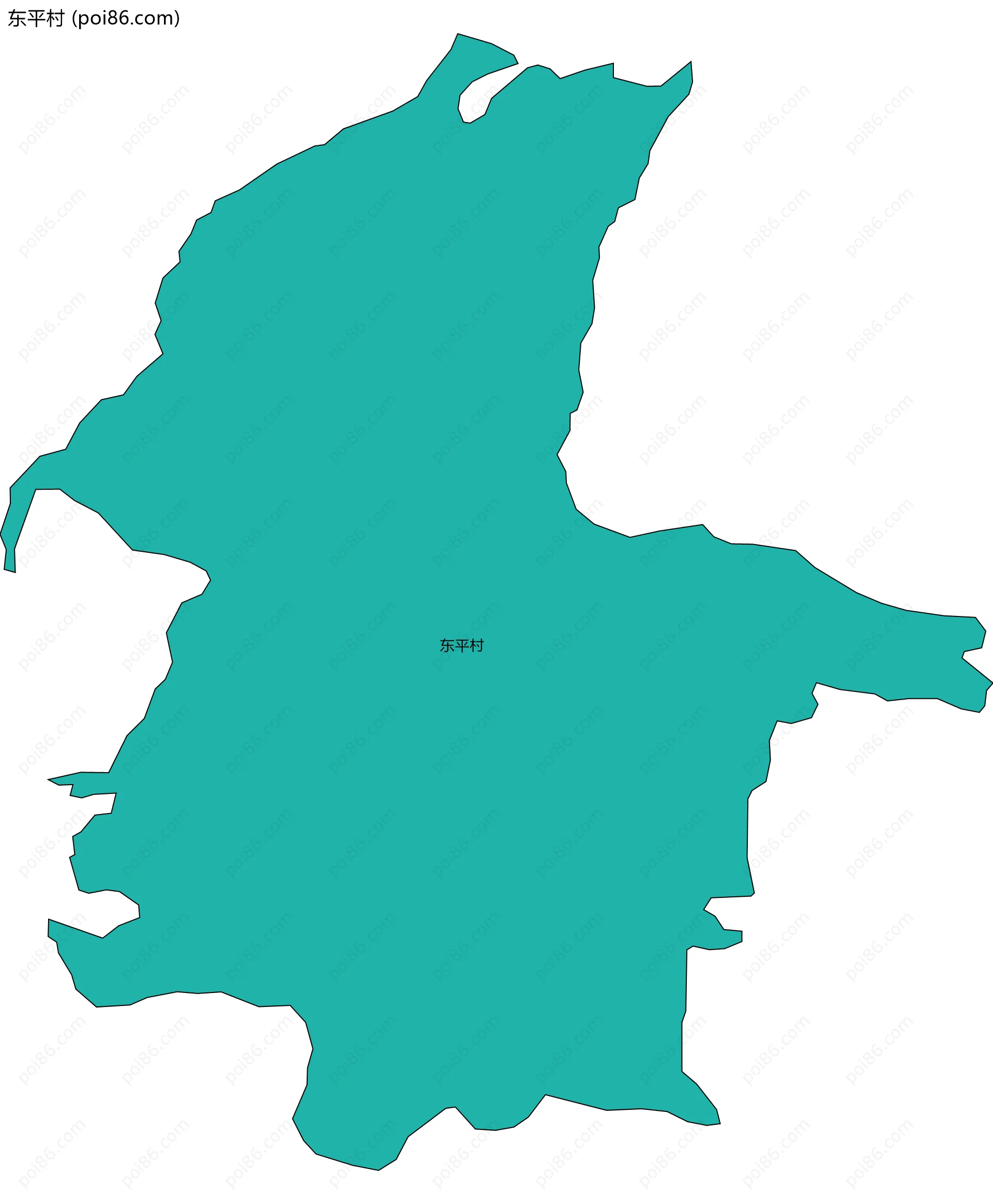 东平村边界地图