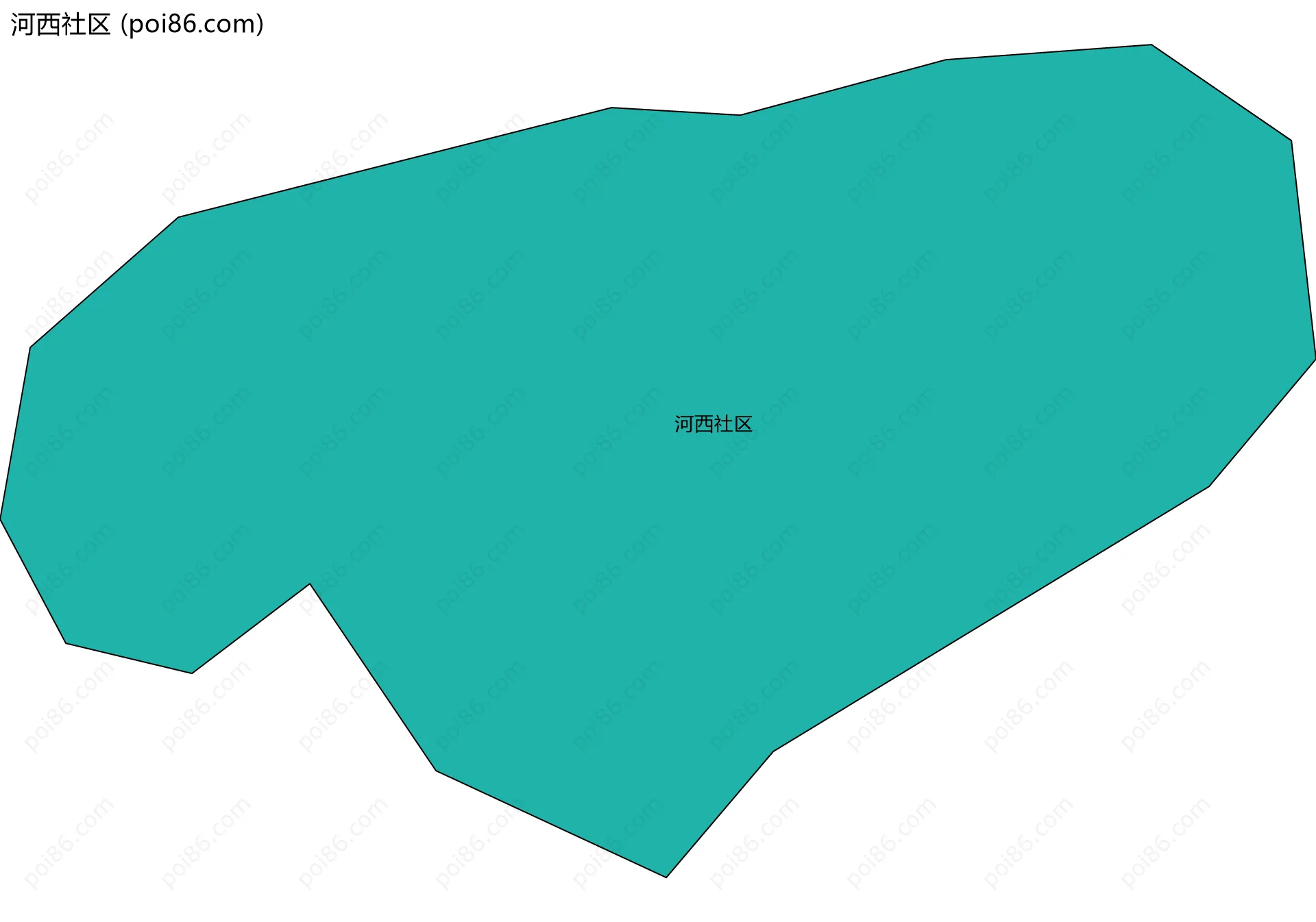 河西社区边界地图