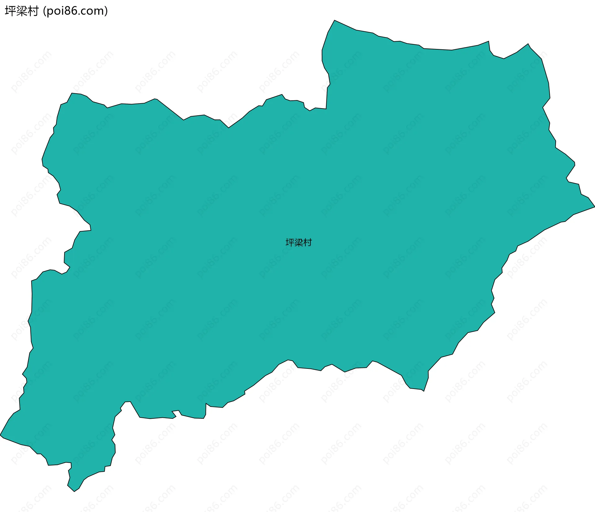 坪梁村边界地图