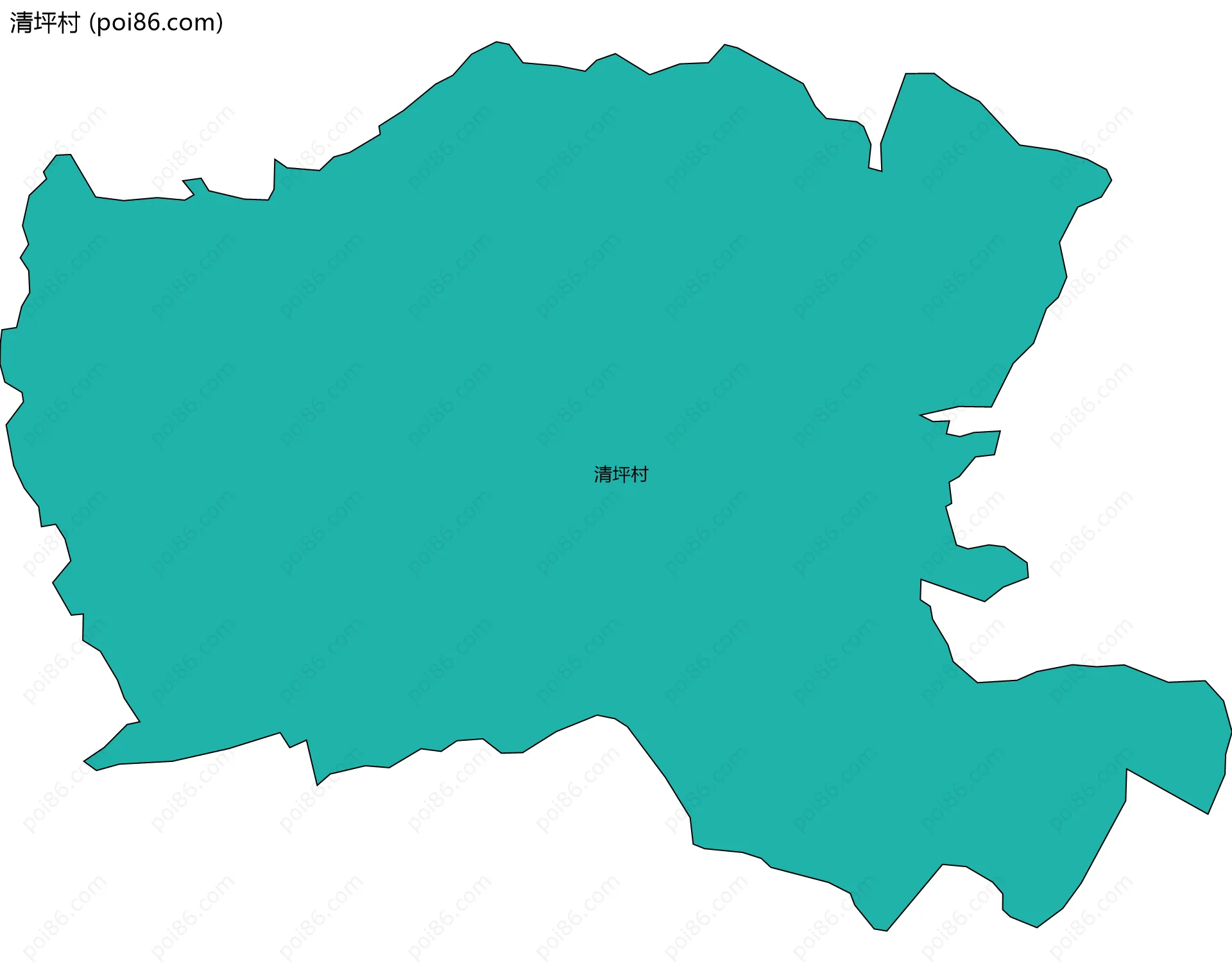 清坪村边界地图