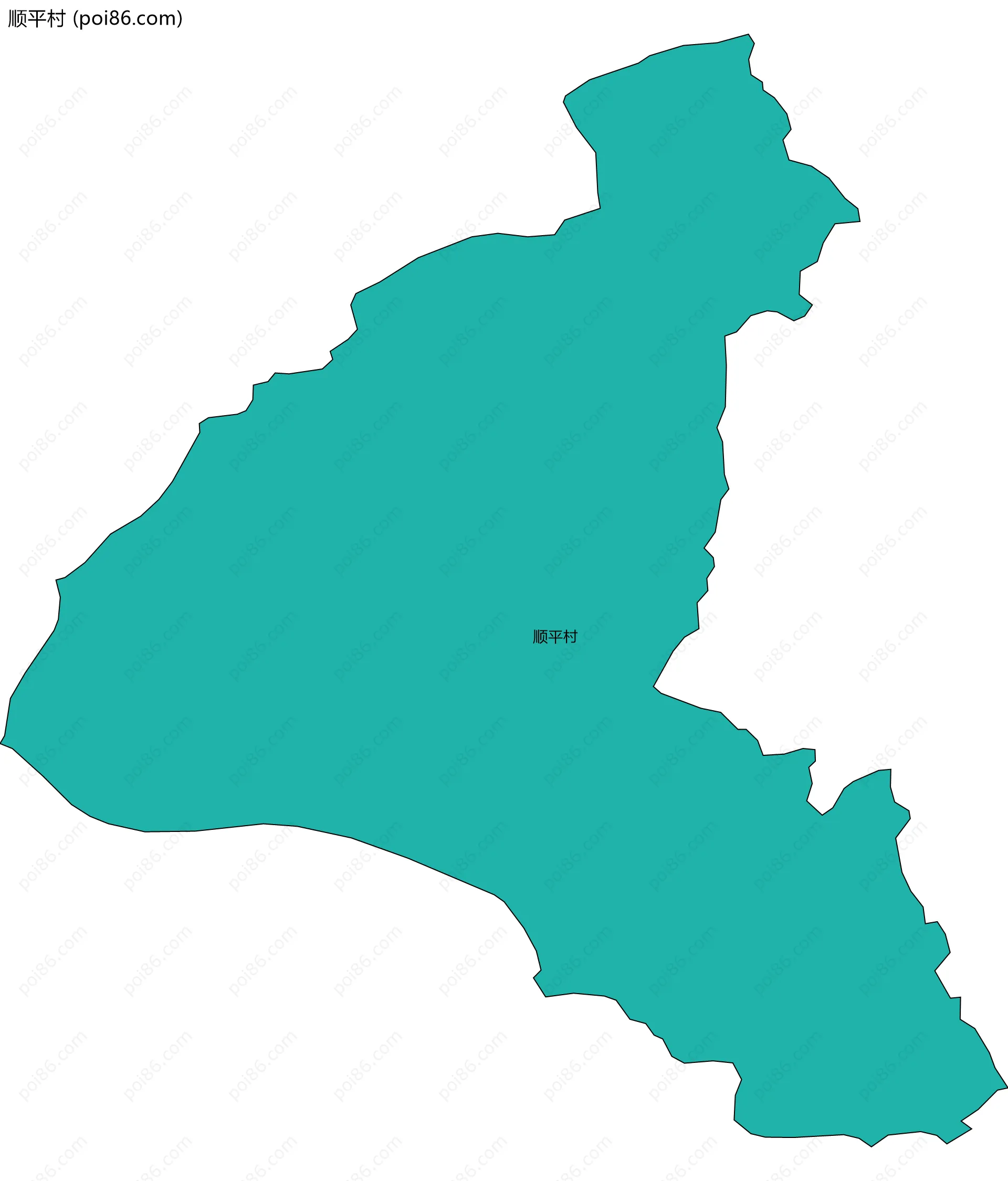 顺平村边界地图