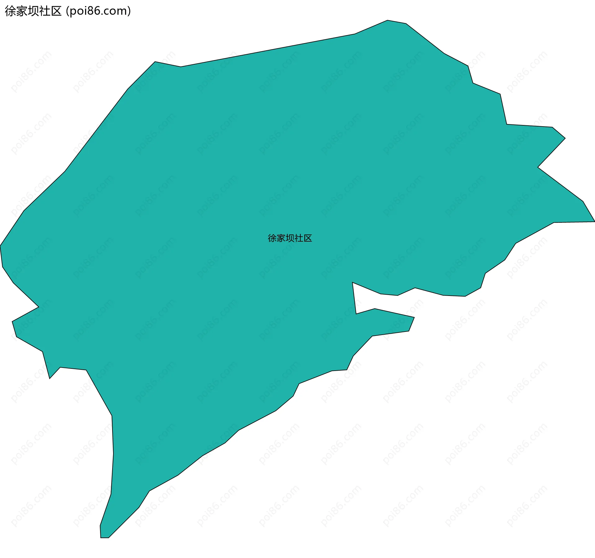 徐家坝社区边界地图