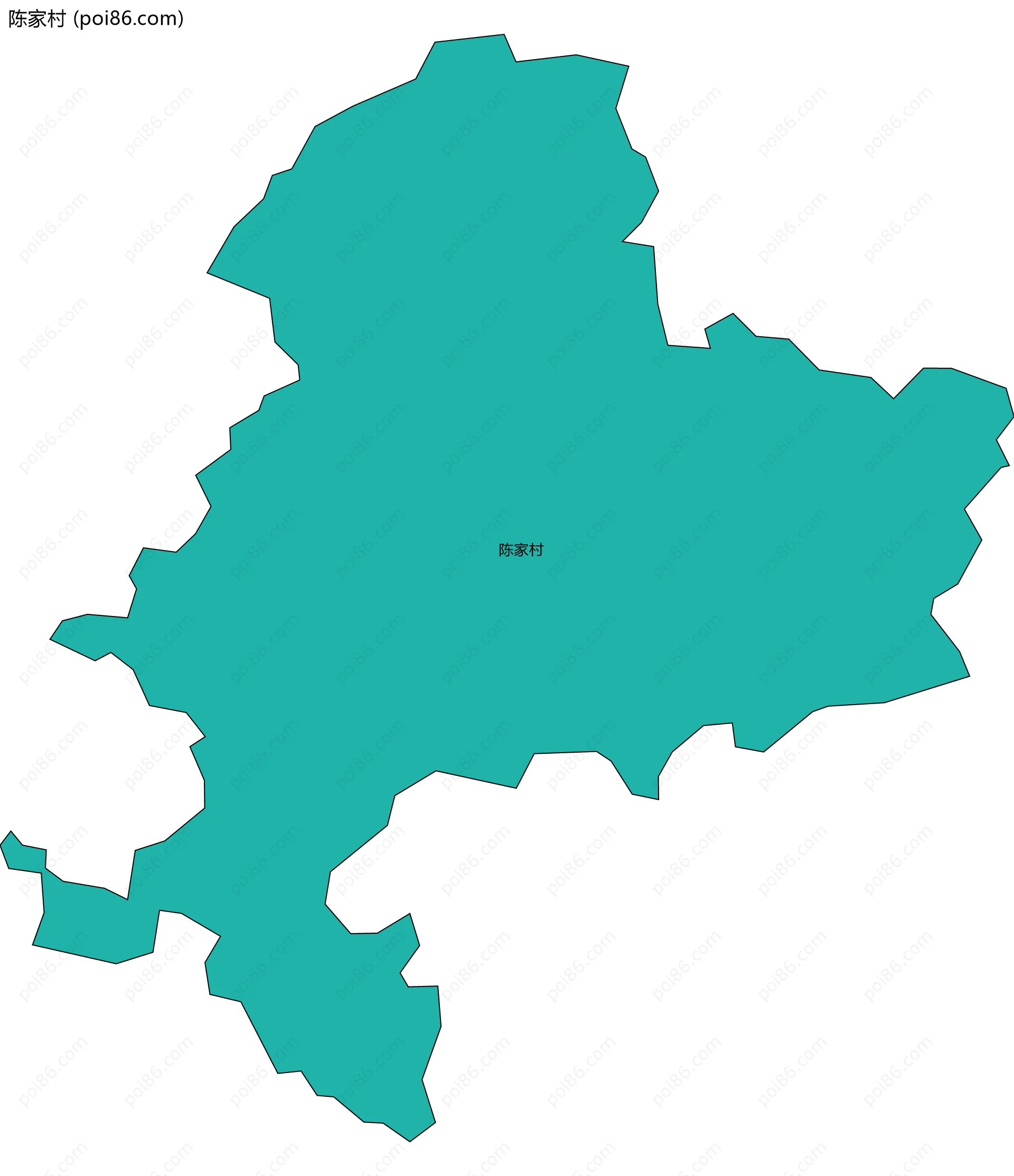 陈家村边界地图