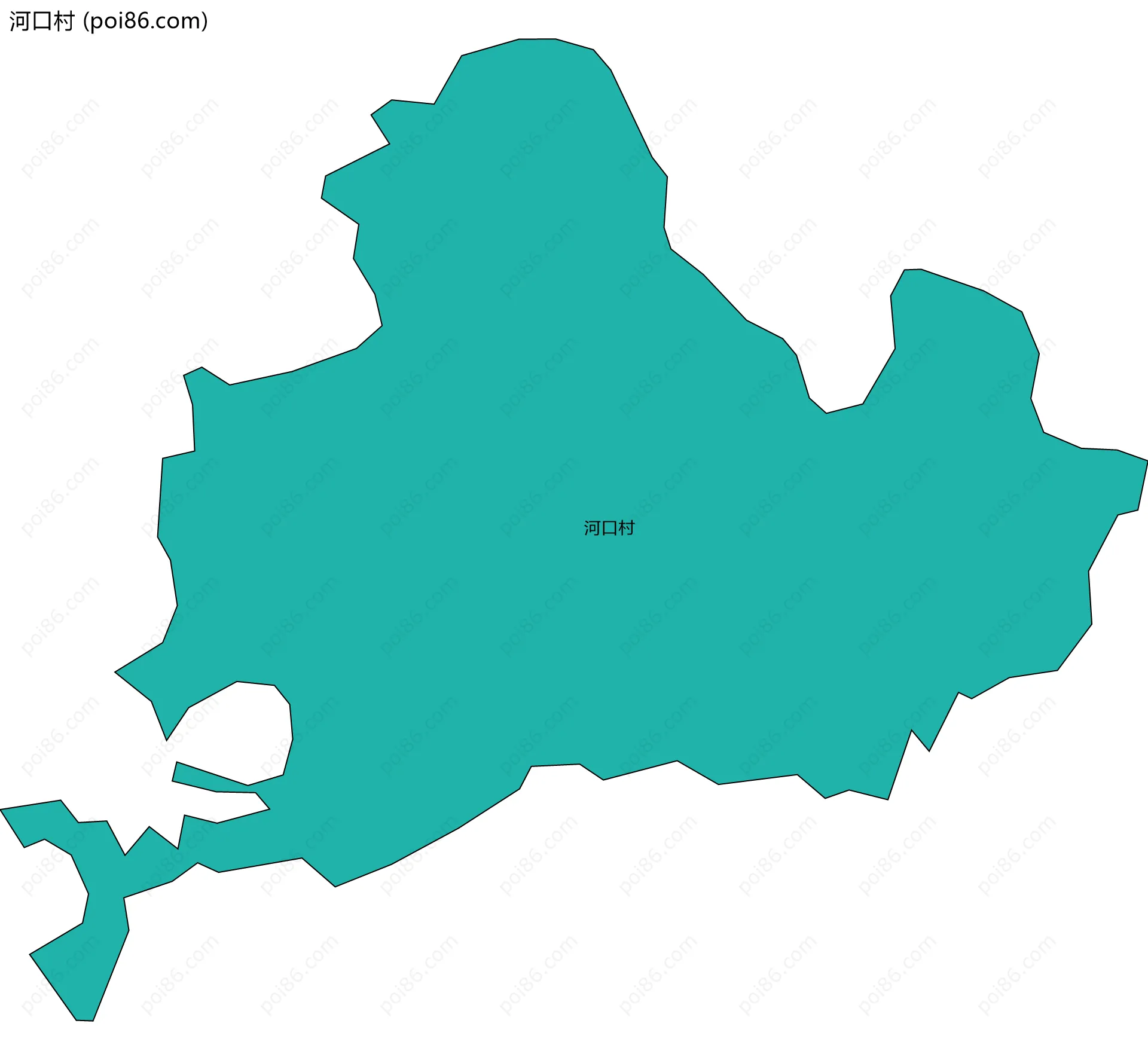 河口村边界地图