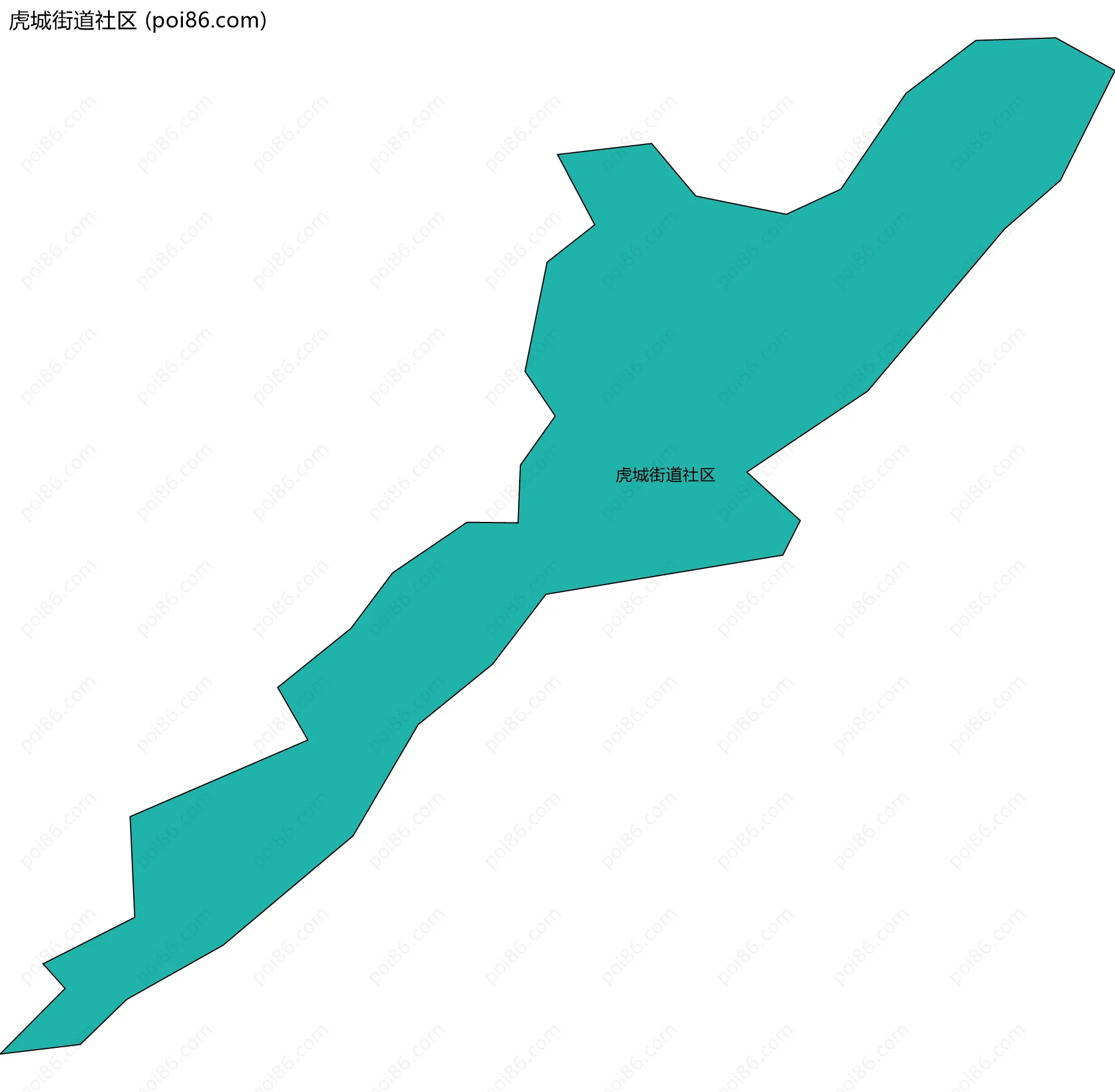 虎城街道社区边界地图