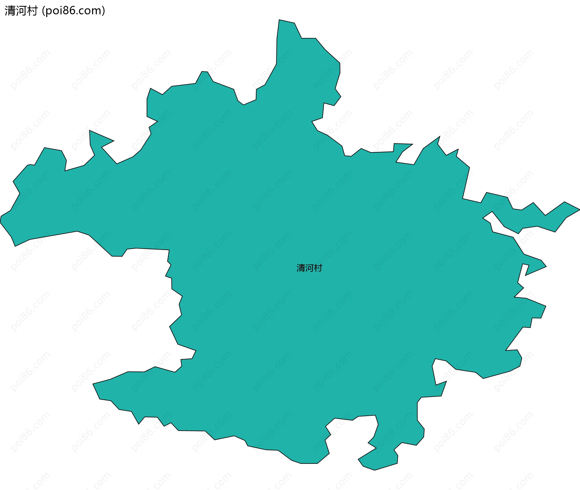 清河村边界地图