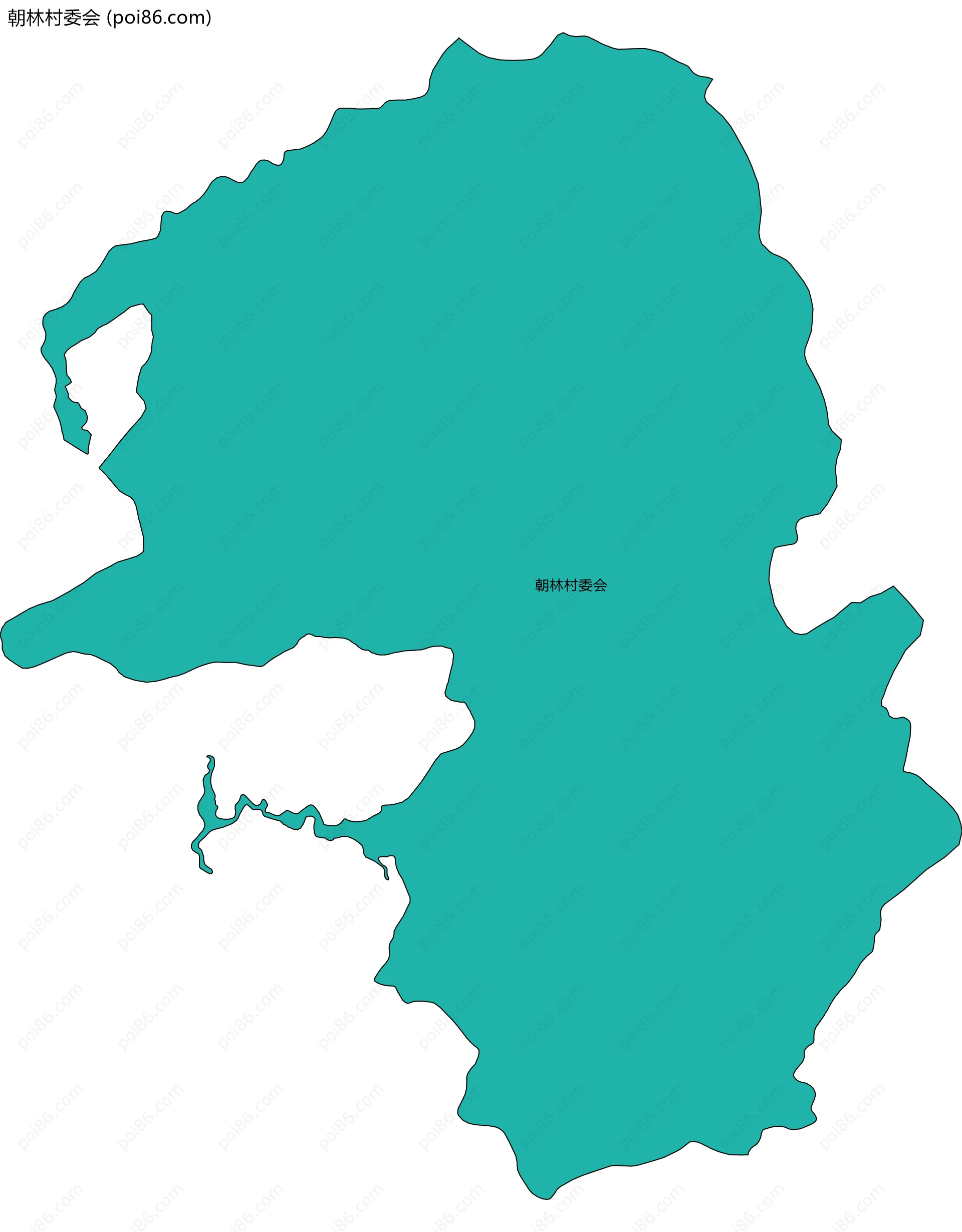 朝林村委会边界地图