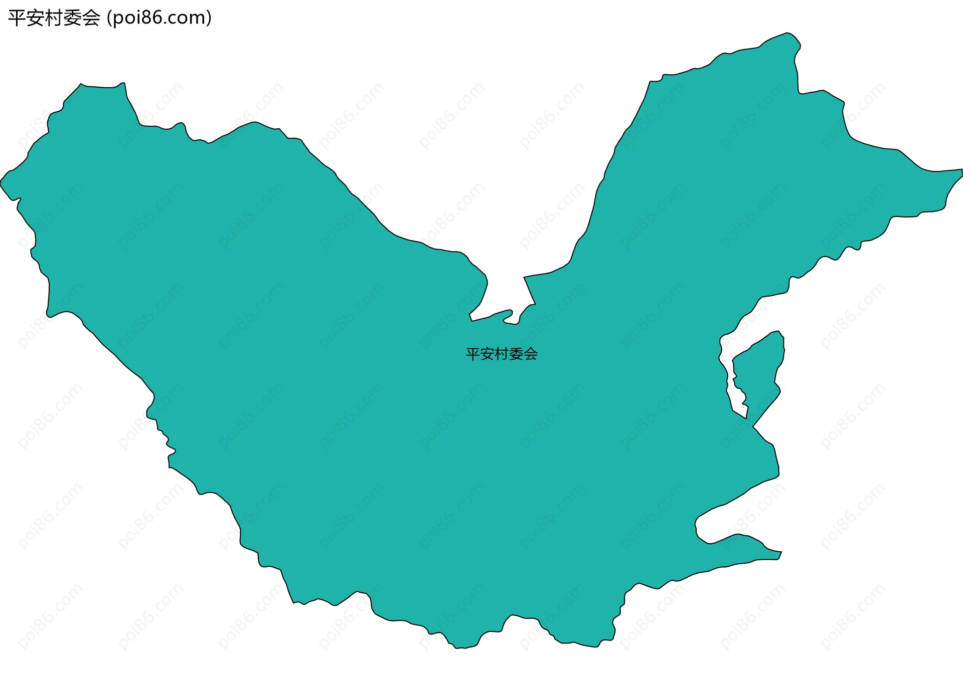 平安村委会边界地图