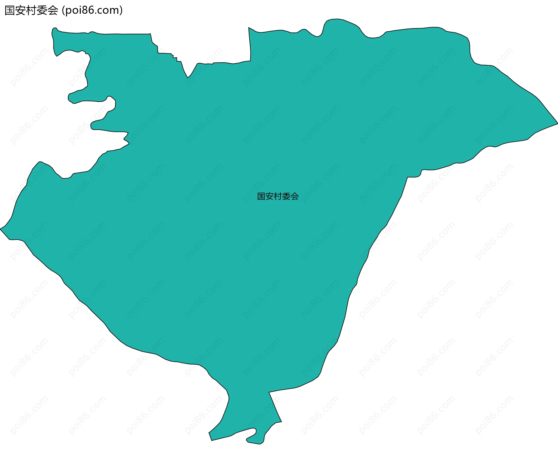 国安村委会边界地图