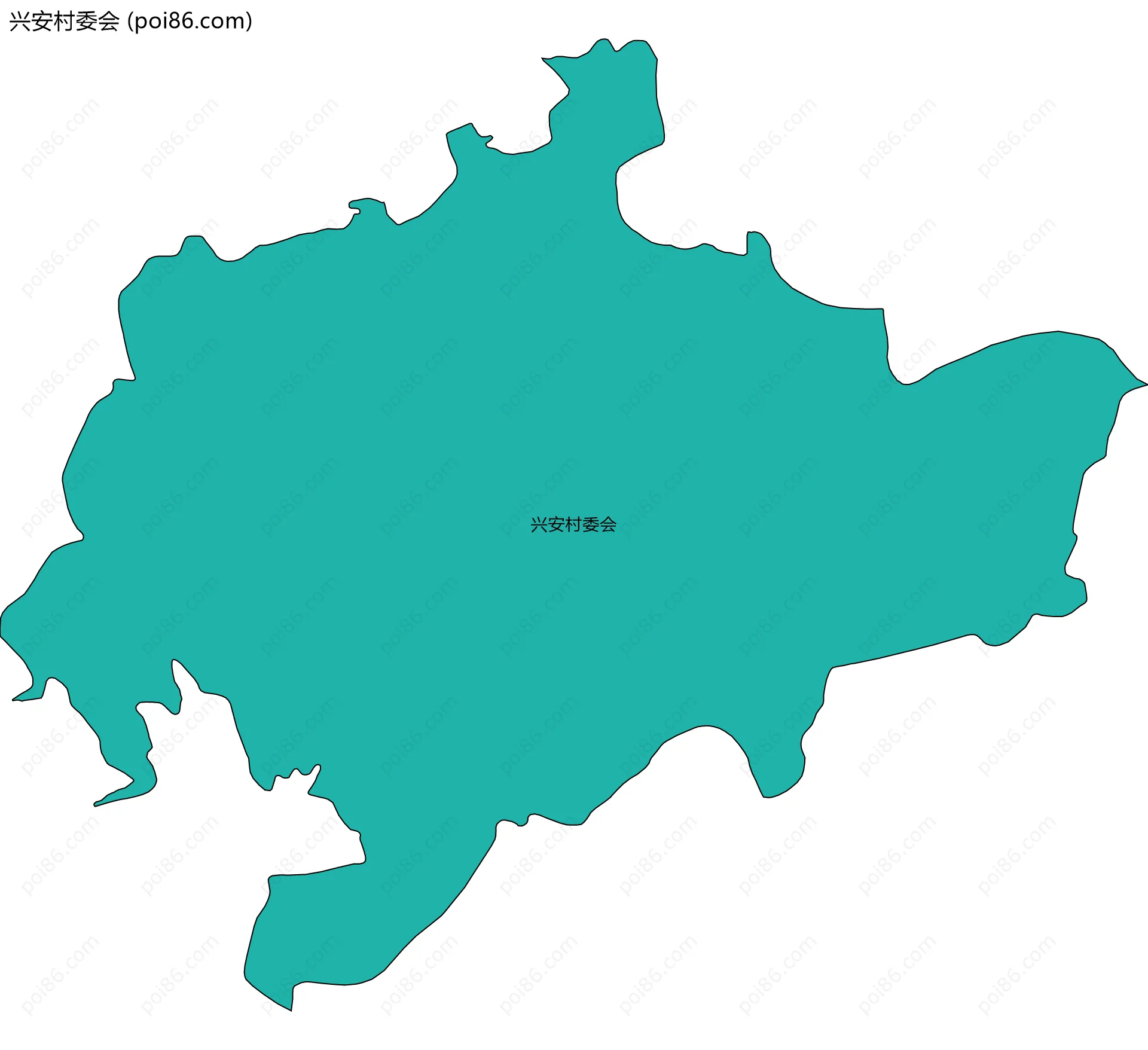 兴安村委会边界地图