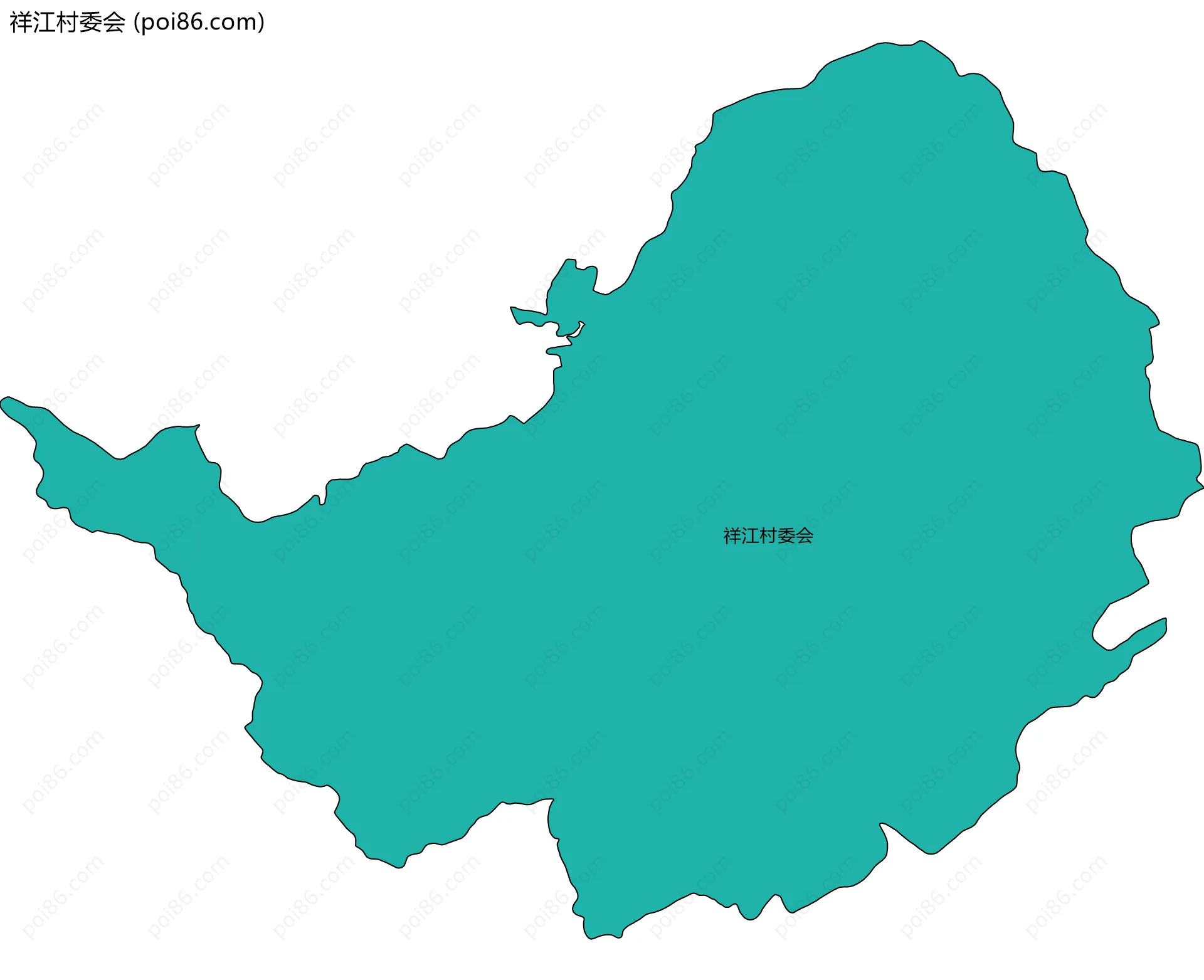 祥江村委会边界地图