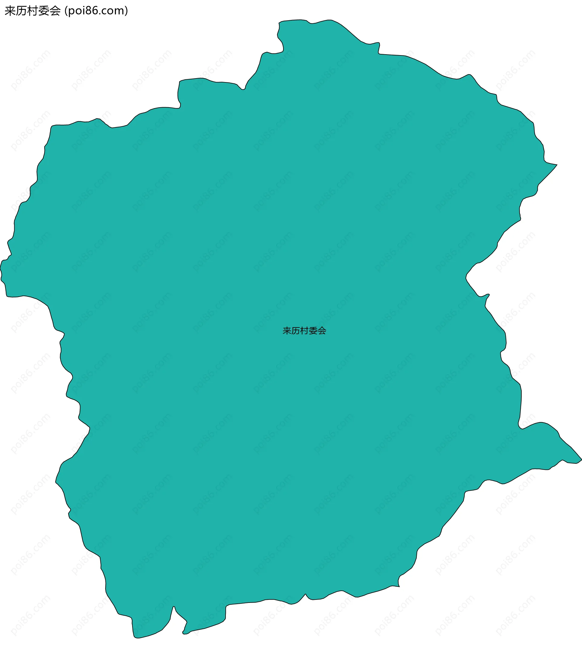 来历村委会边界地图