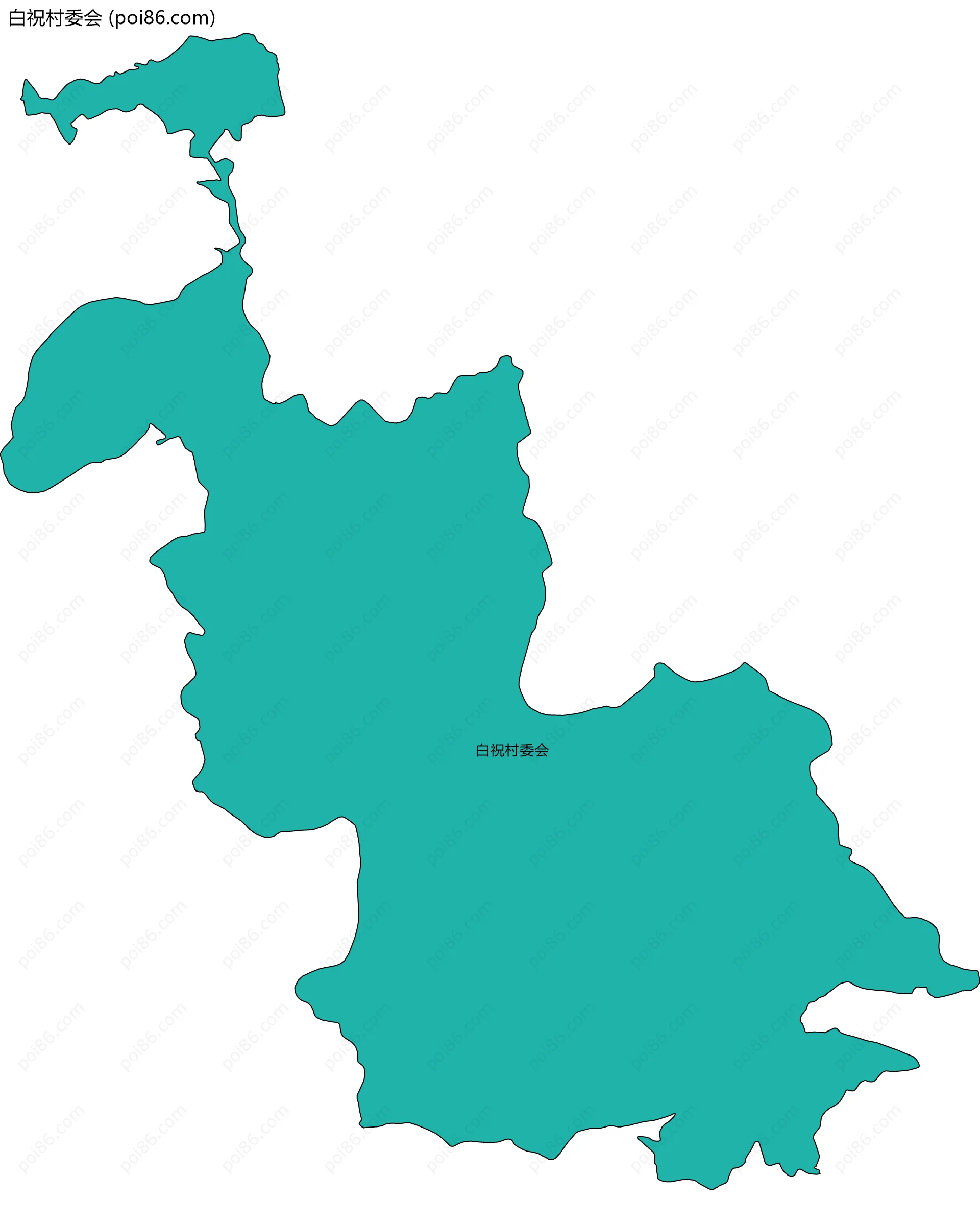 白祝村委会边界地图