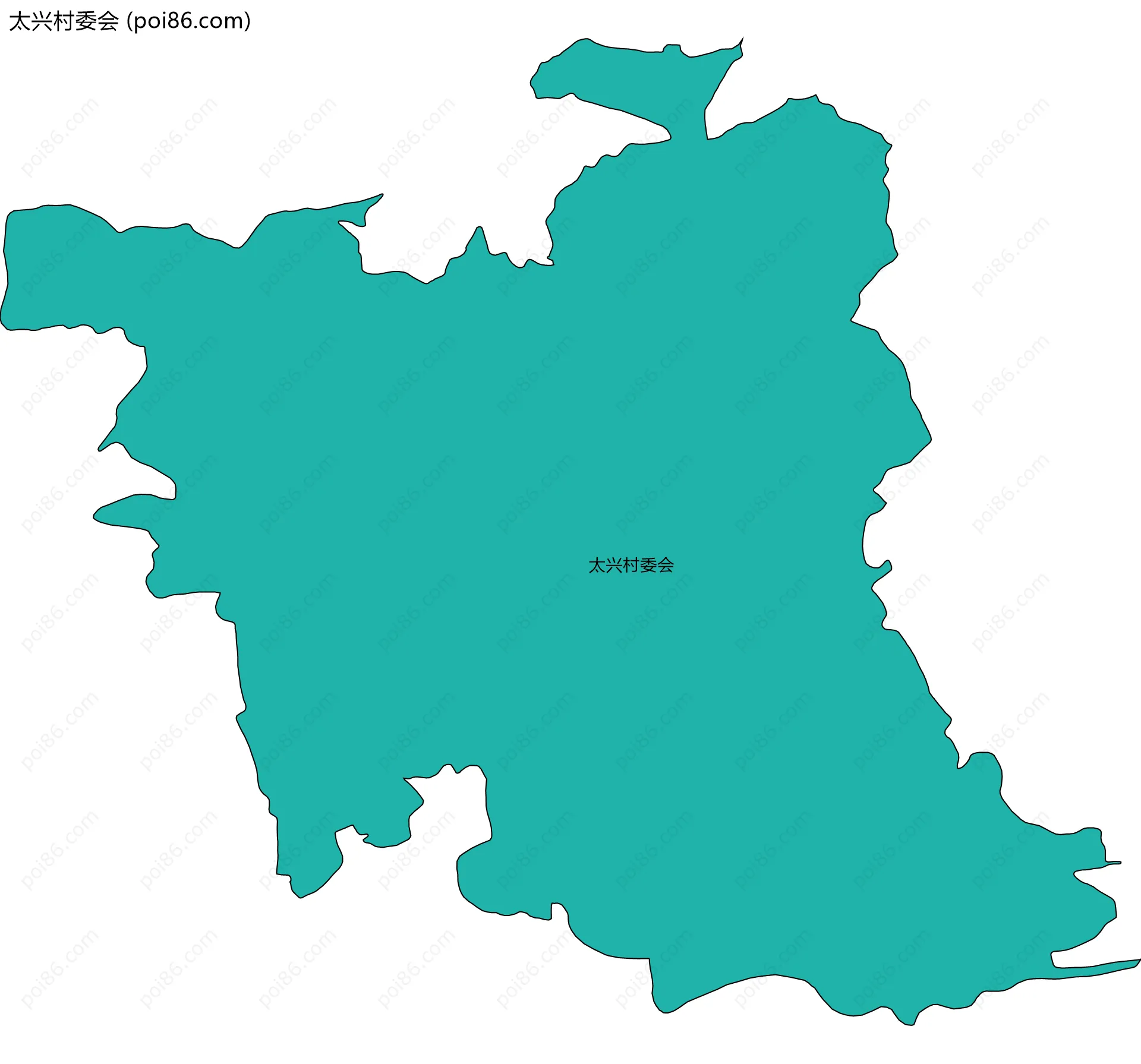太兴村委会边界地图