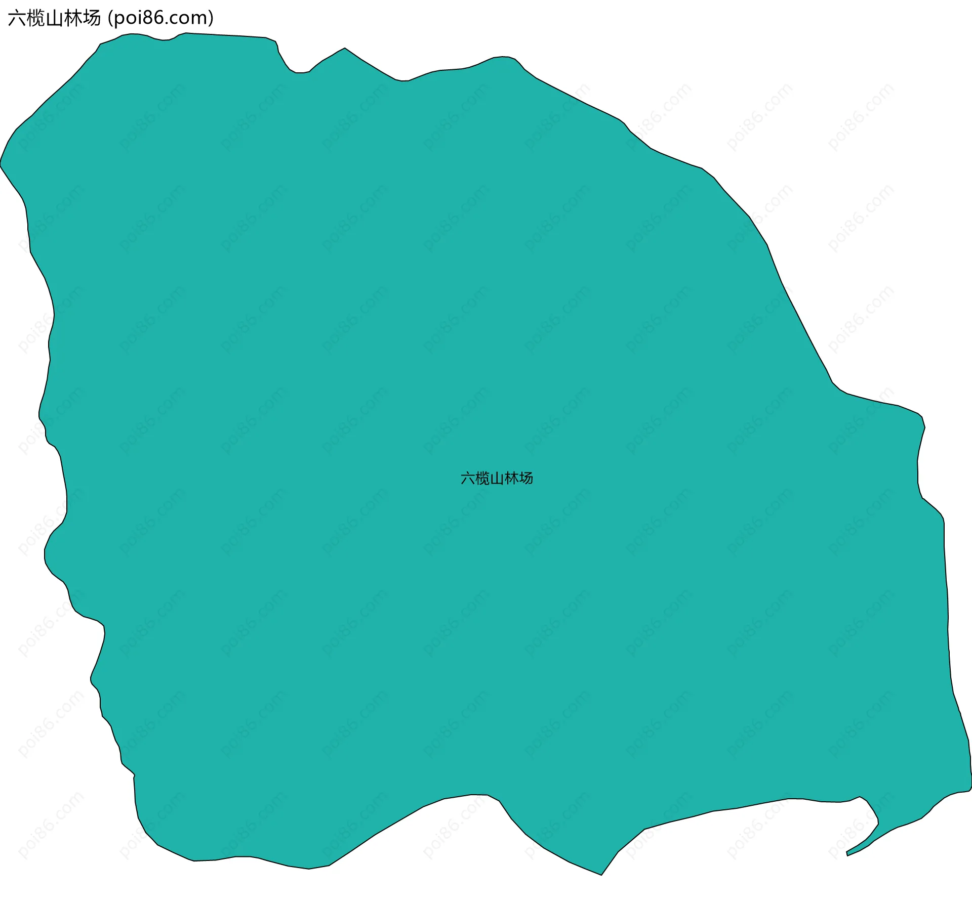 六榄山林场边界地图