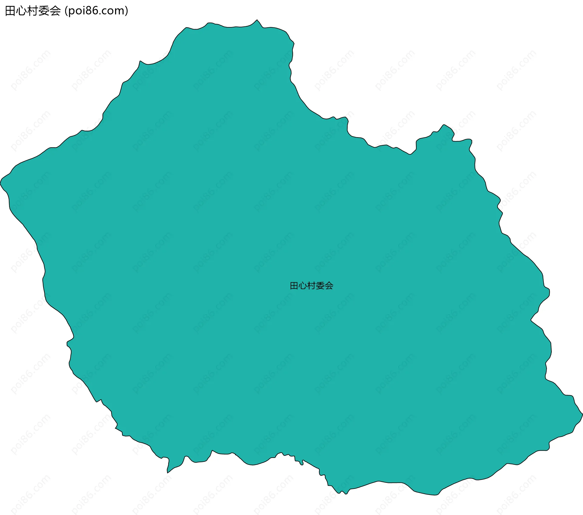 田心村委会边界地图