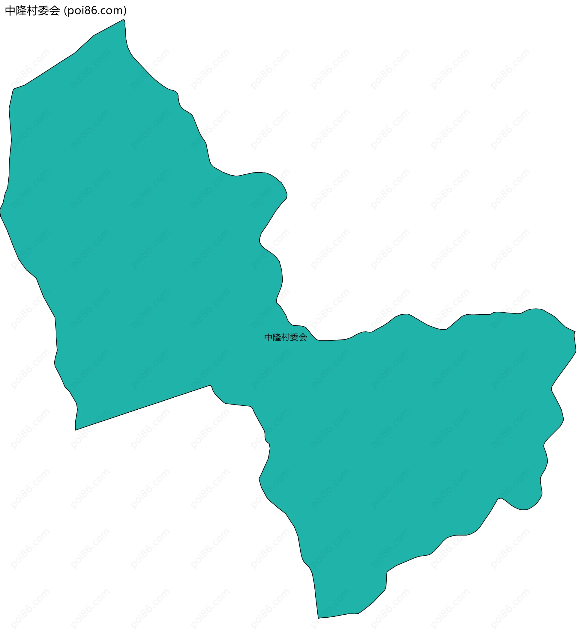 中隆村委会边界地图