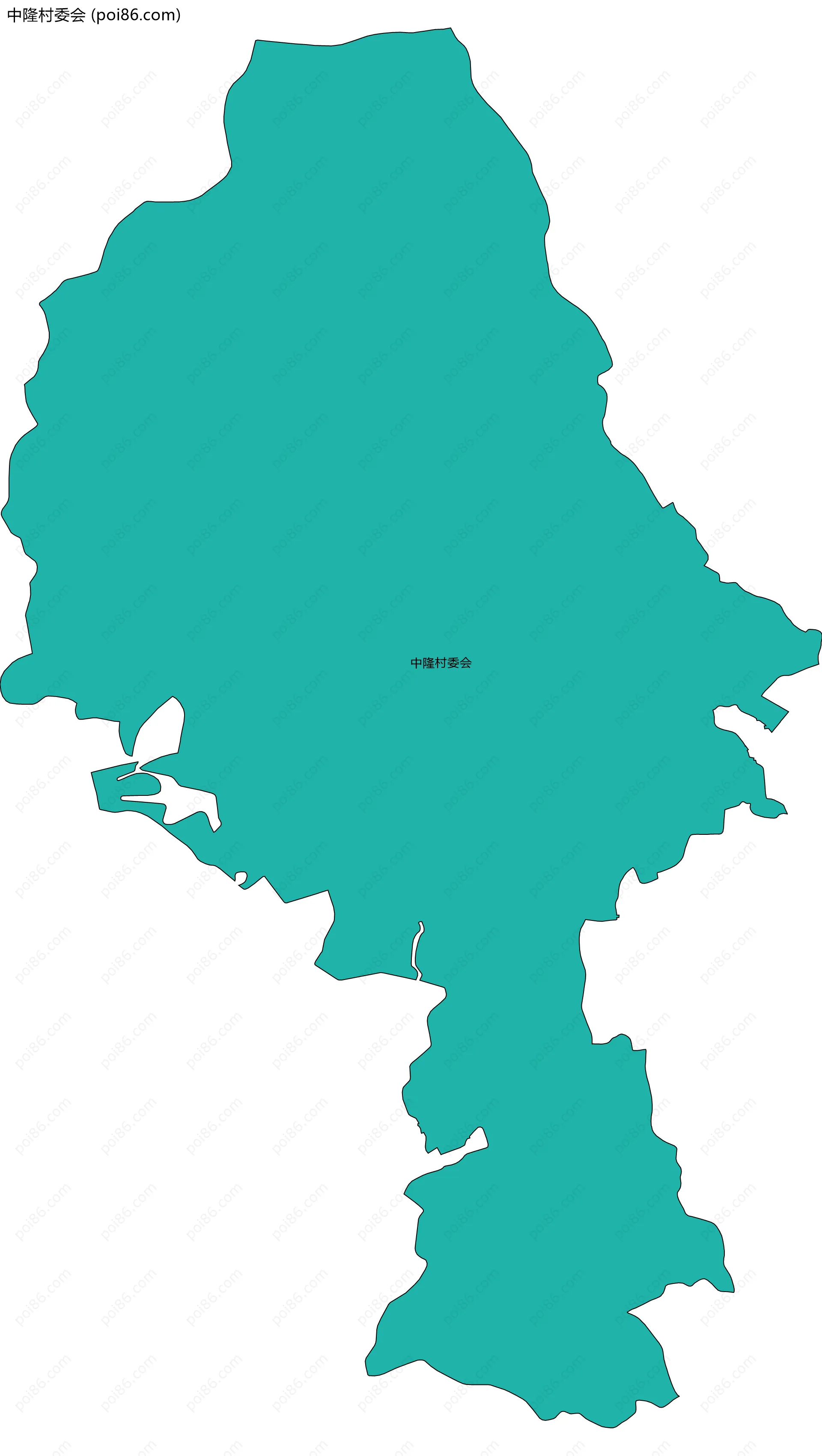 中隆村委会边界地图