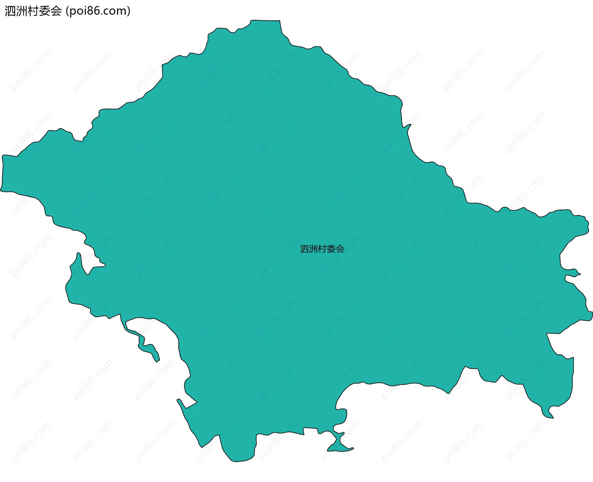 泗洲村委会边界地图