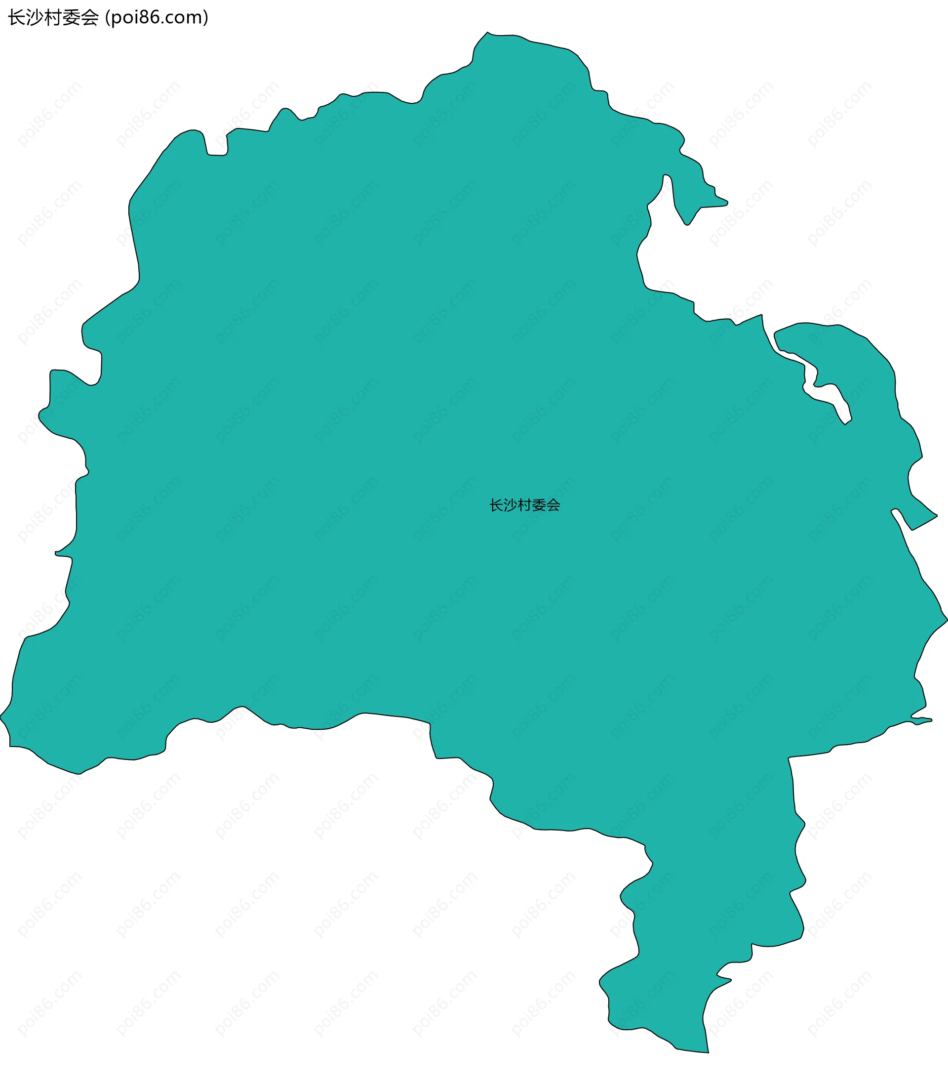 长沙村委会边界地图