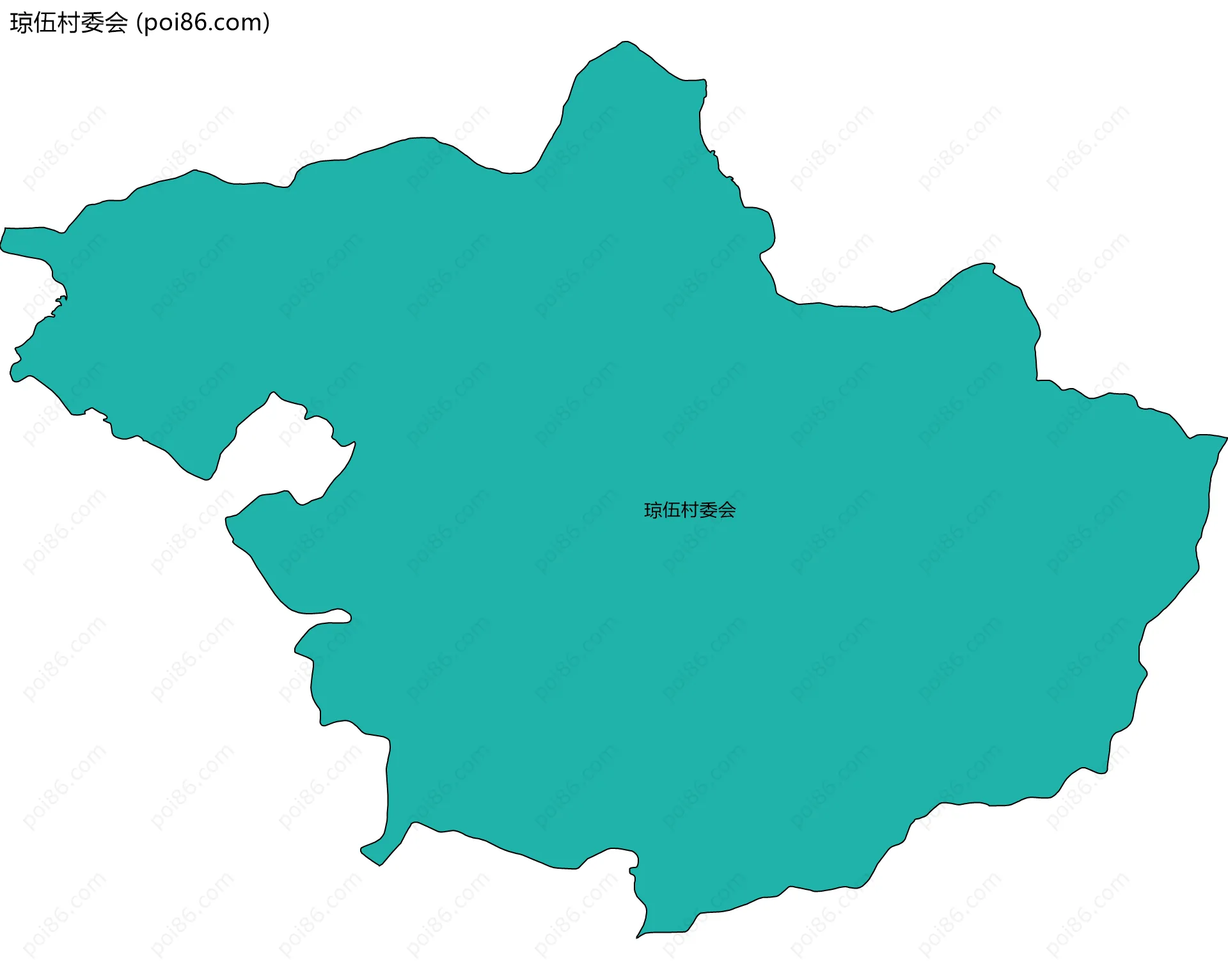 琼伍村委会边界地图