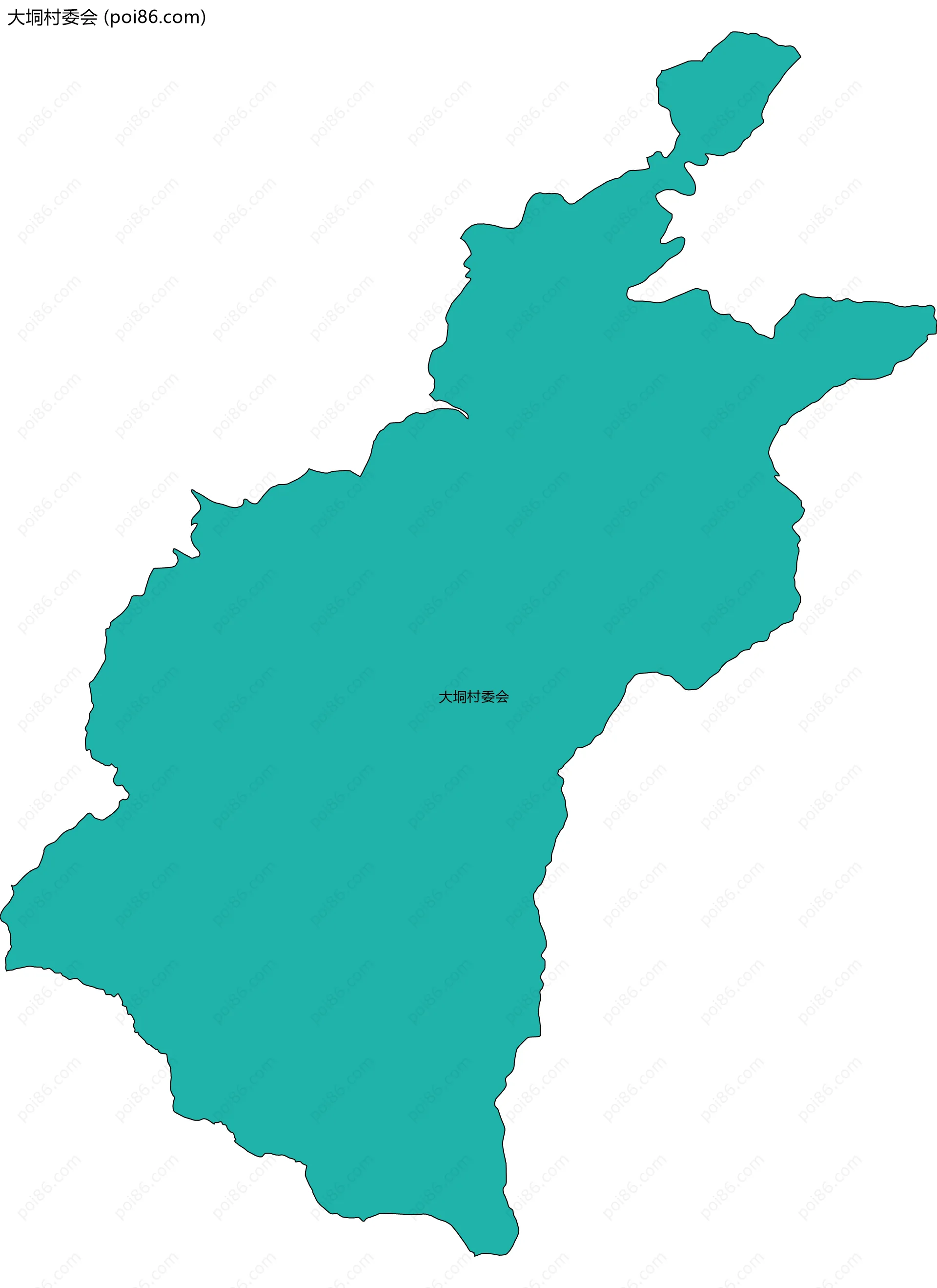 大垌村委会边界地图