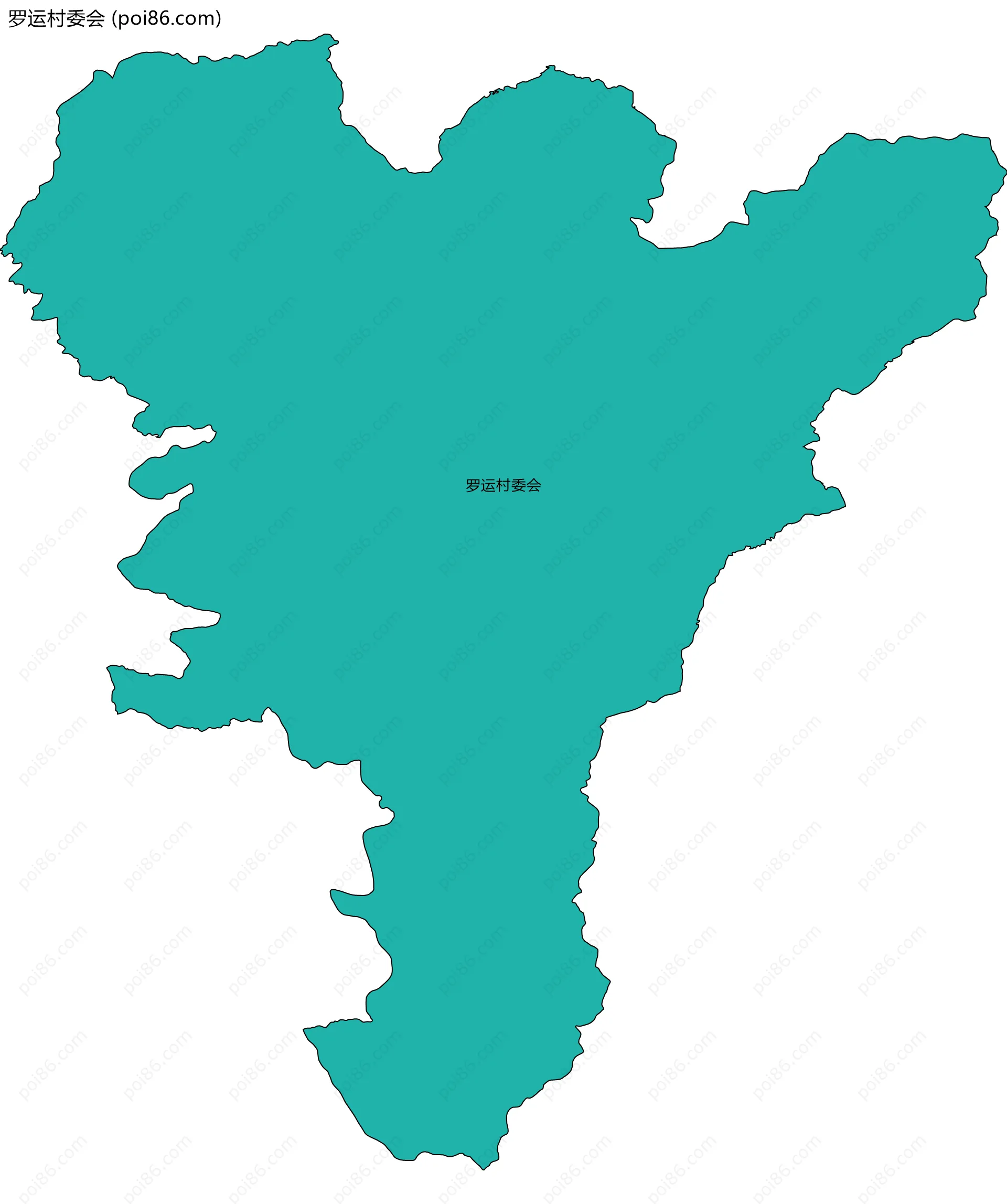 罗运村委会边界地图