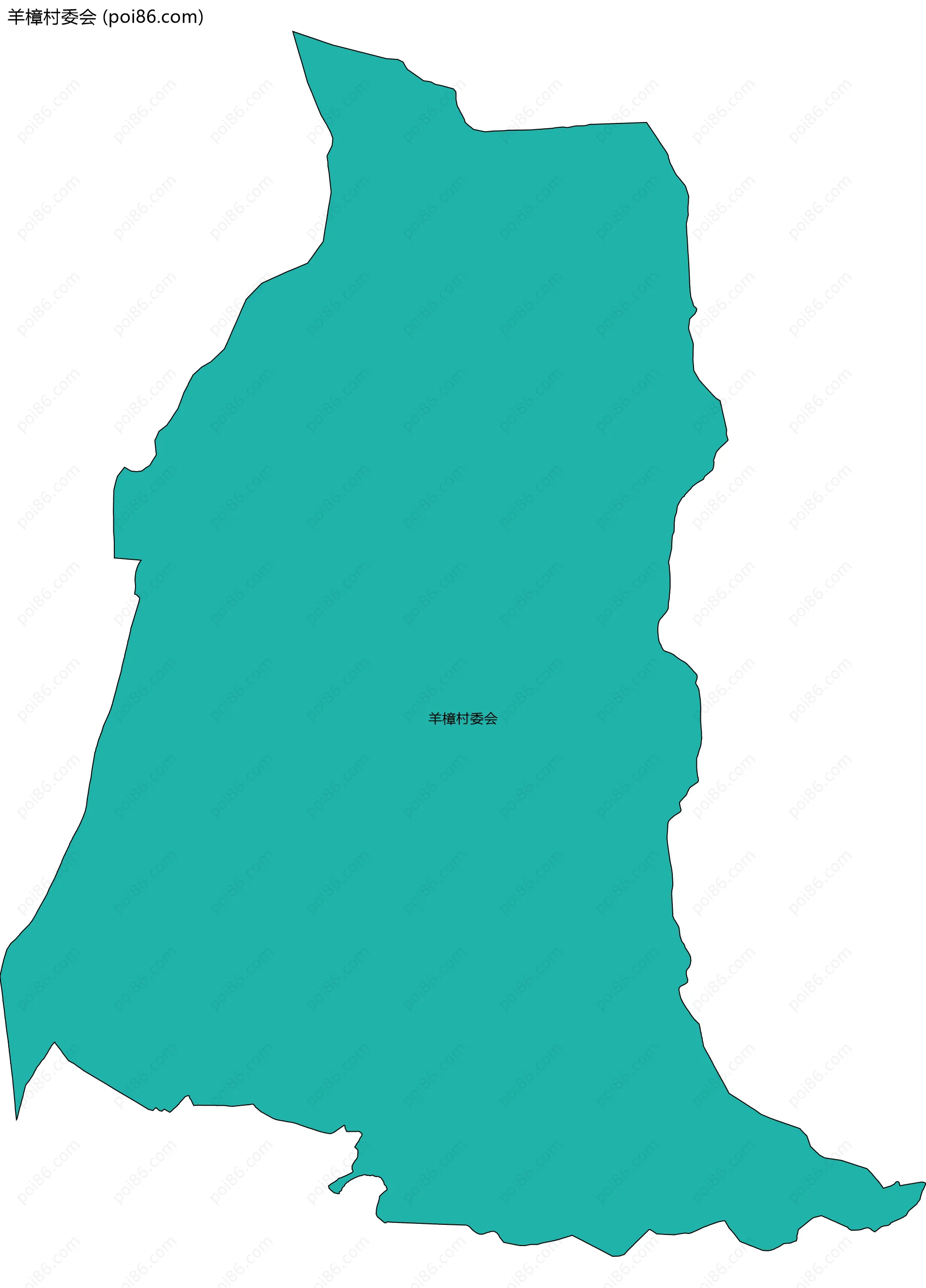 羊樟村委会边界地图