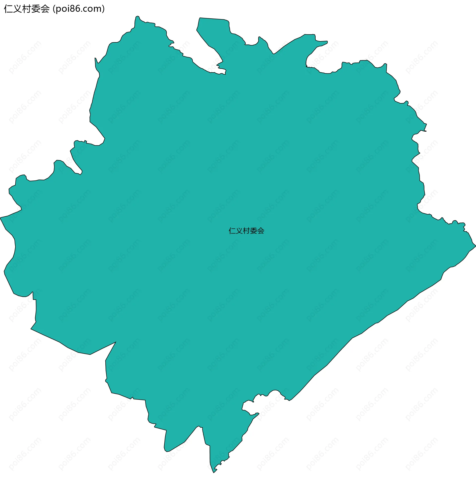 仁义村委会边界地图