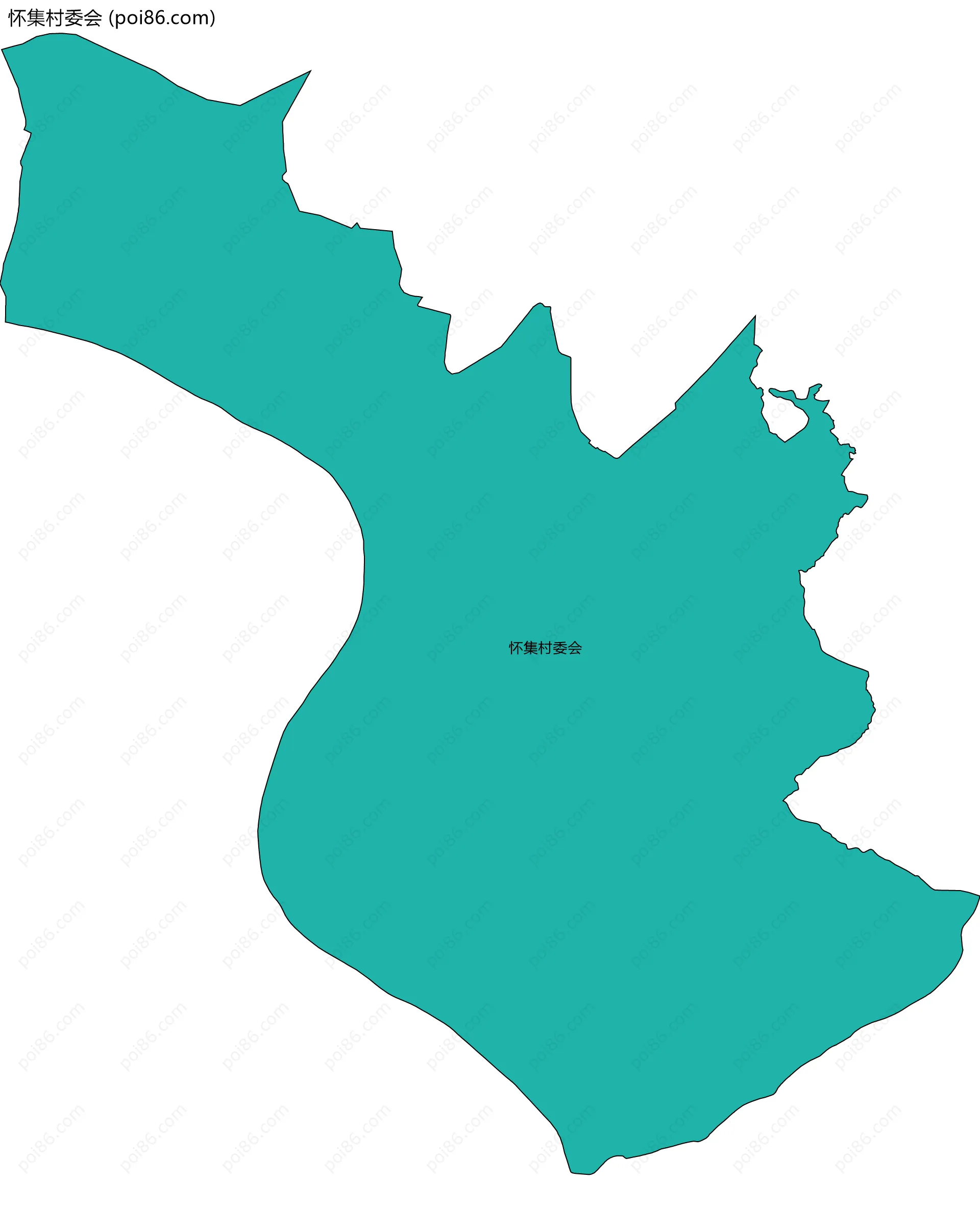 怀集村委会边界地图