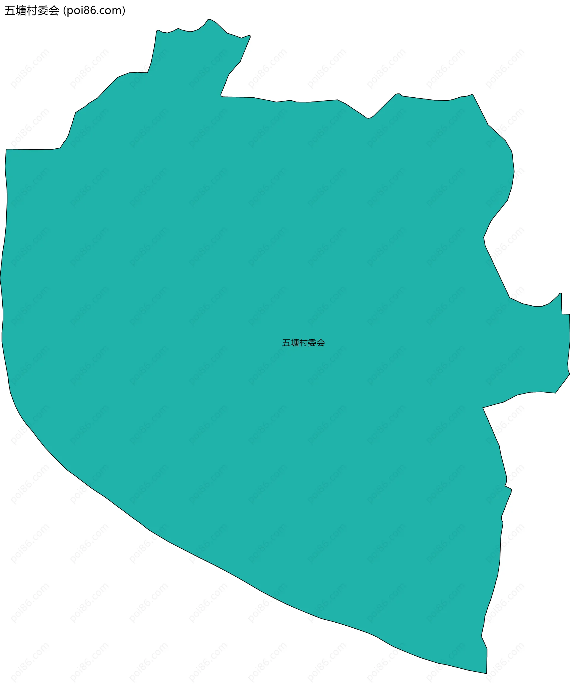 五塘村委会边界地图