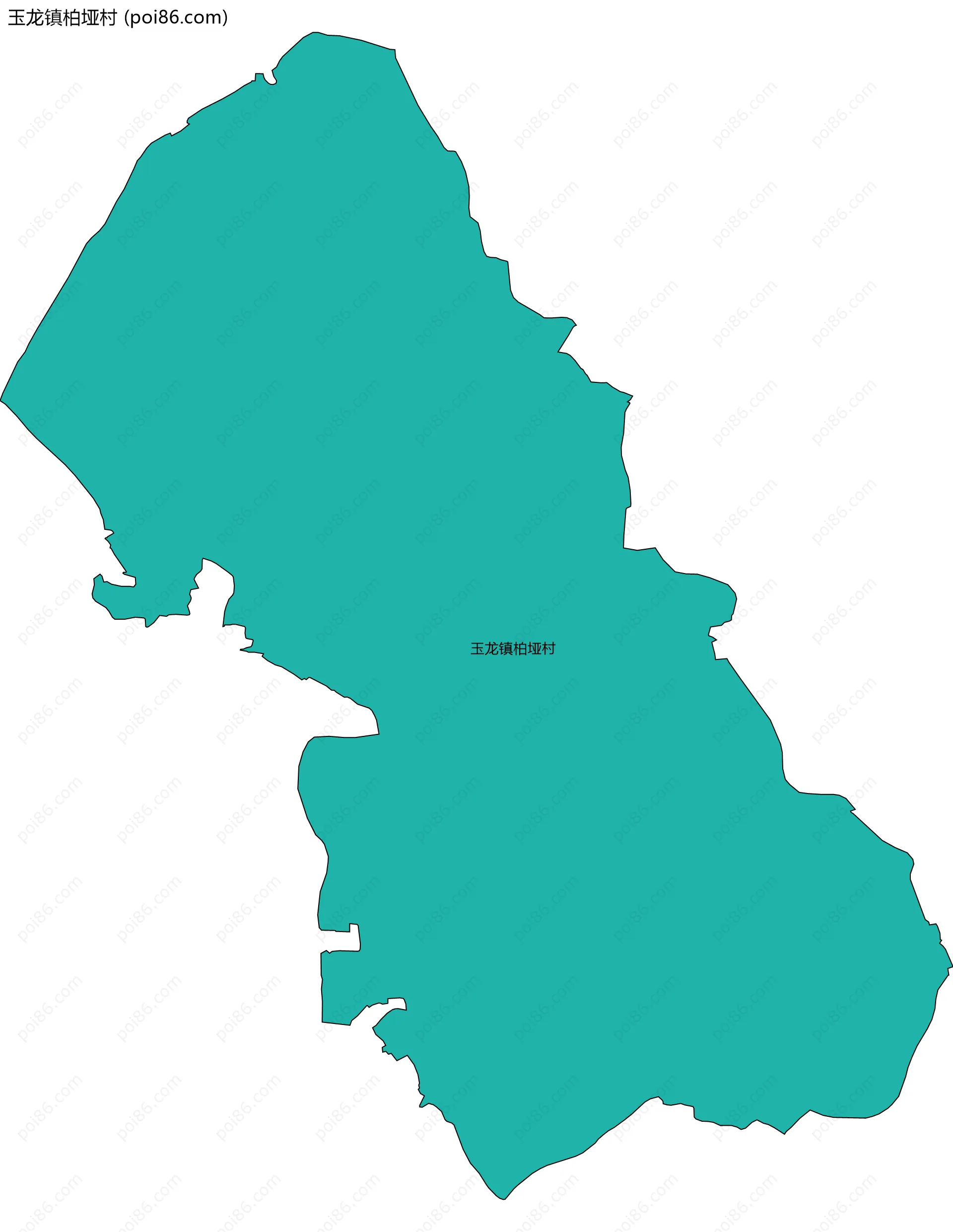 玉龙镇柏垭村边界地图