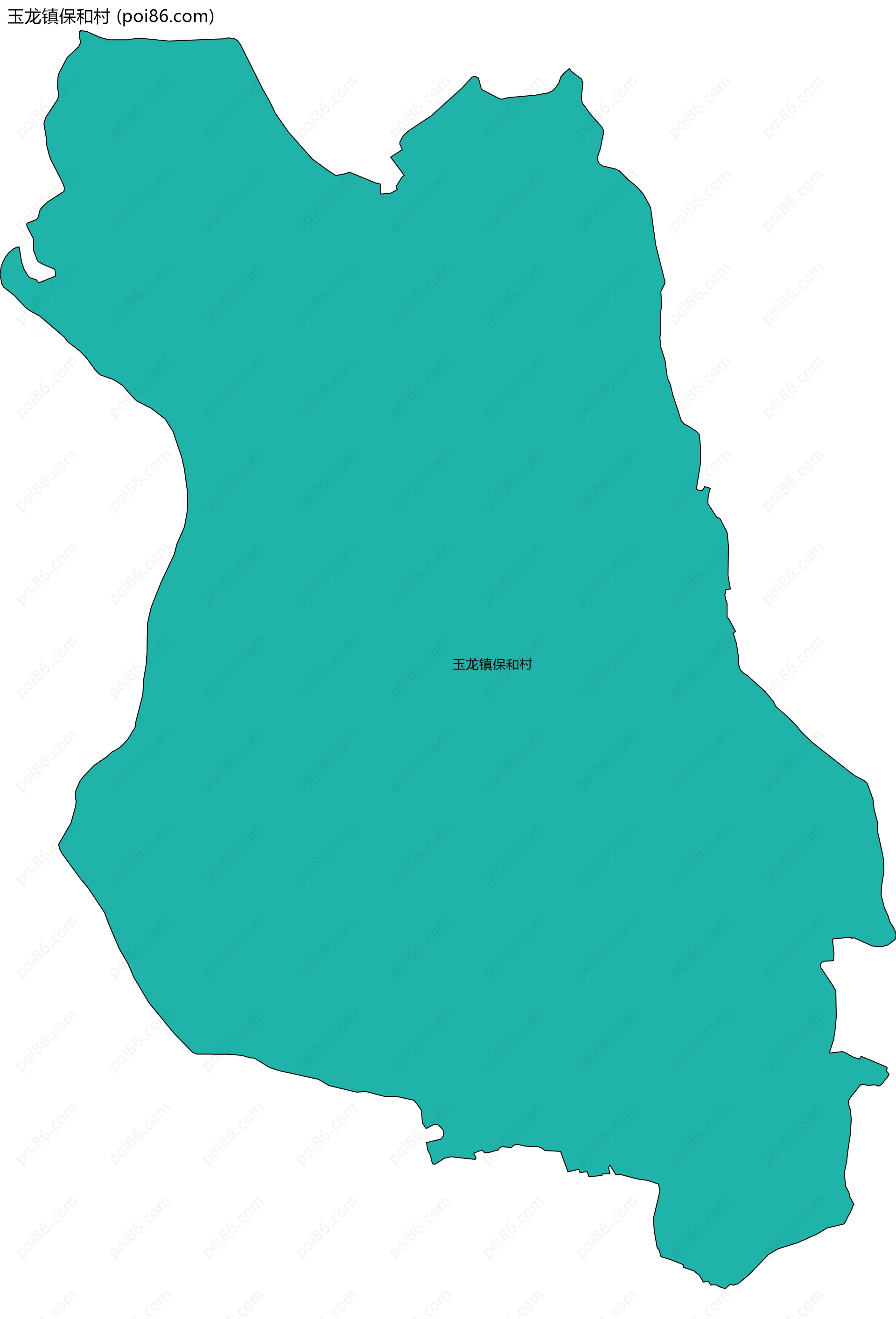 玉龙镇保和村边界地图