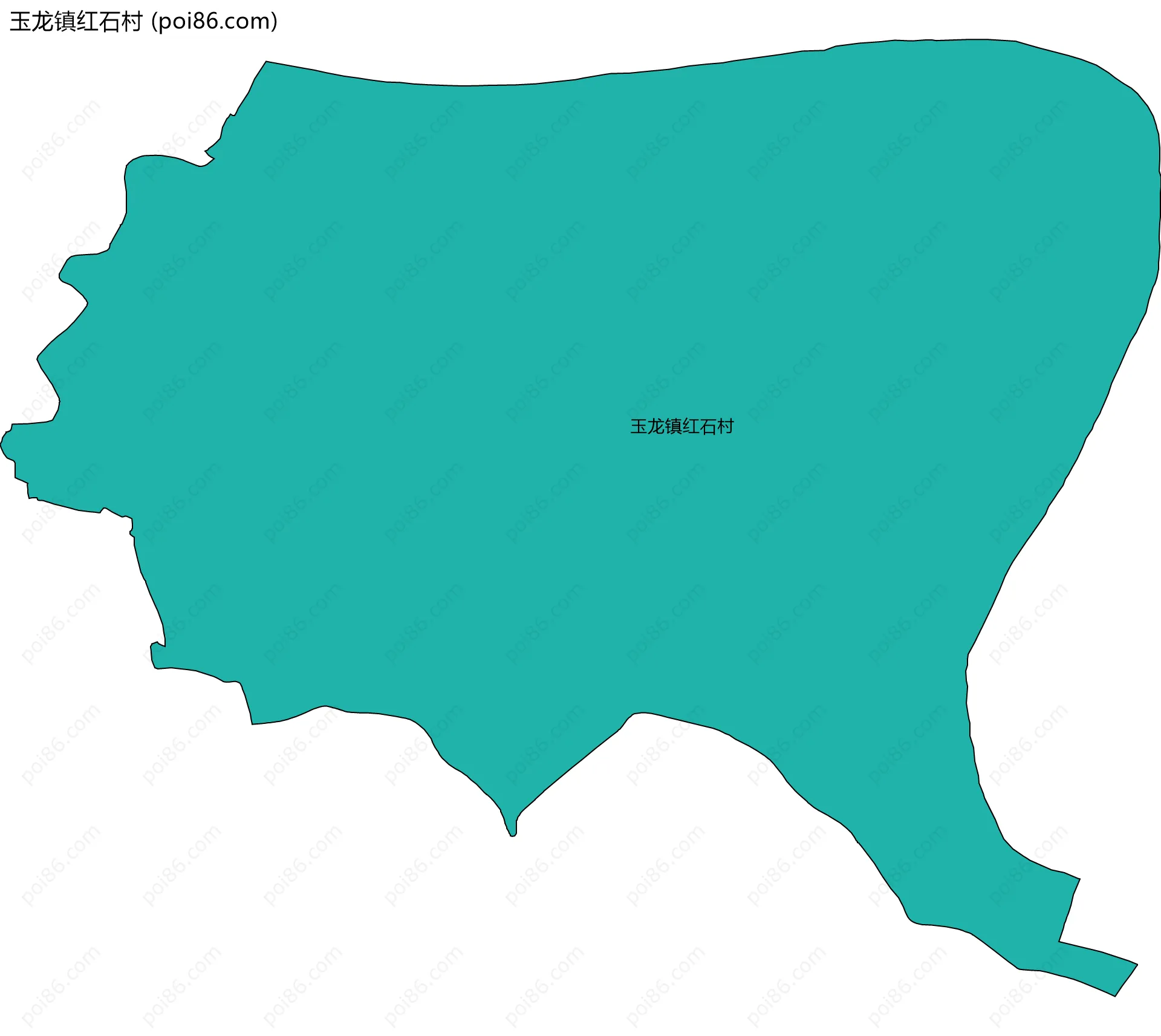 玉龙镇红石村边界地图