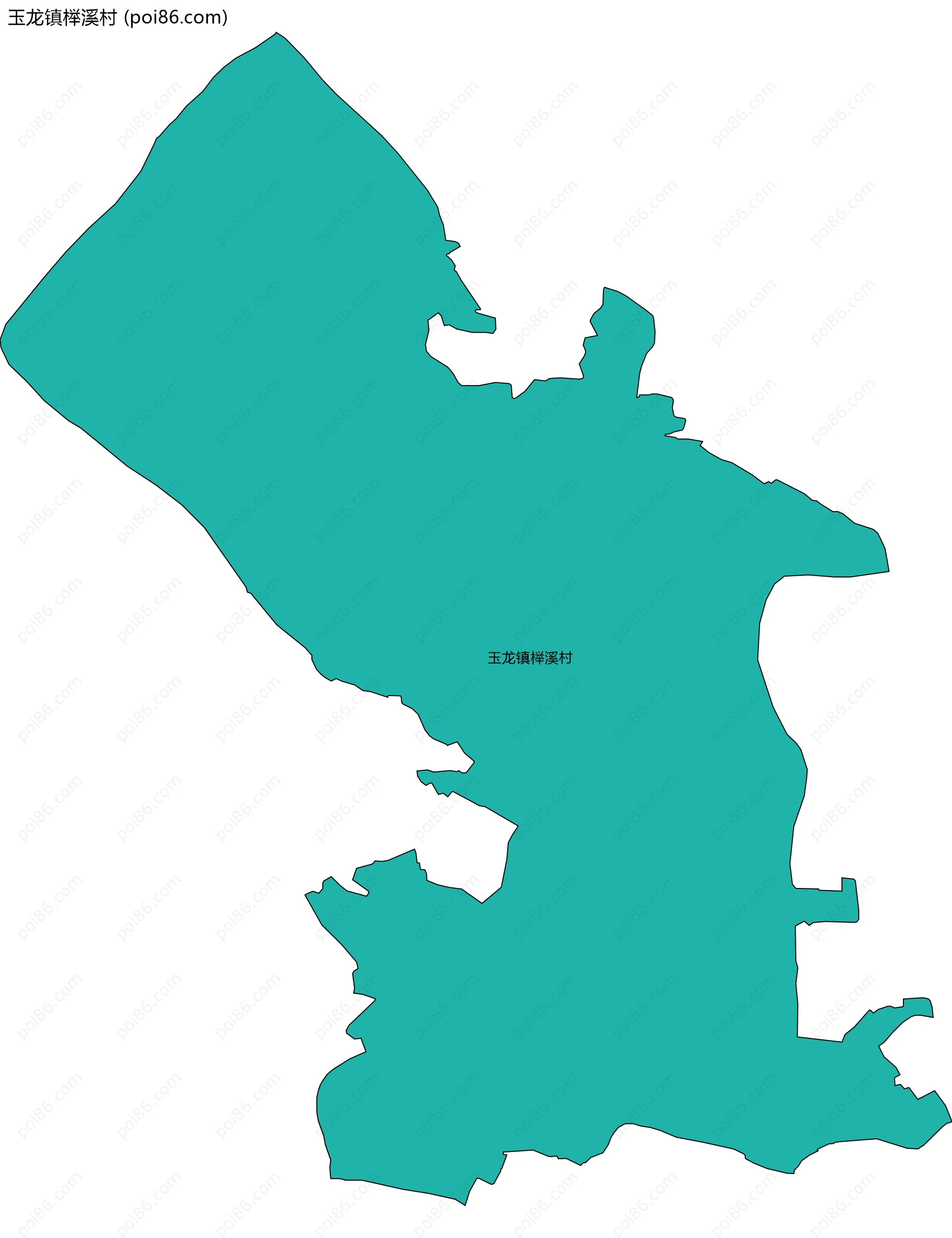 玉龙镇榉溪村边界地图