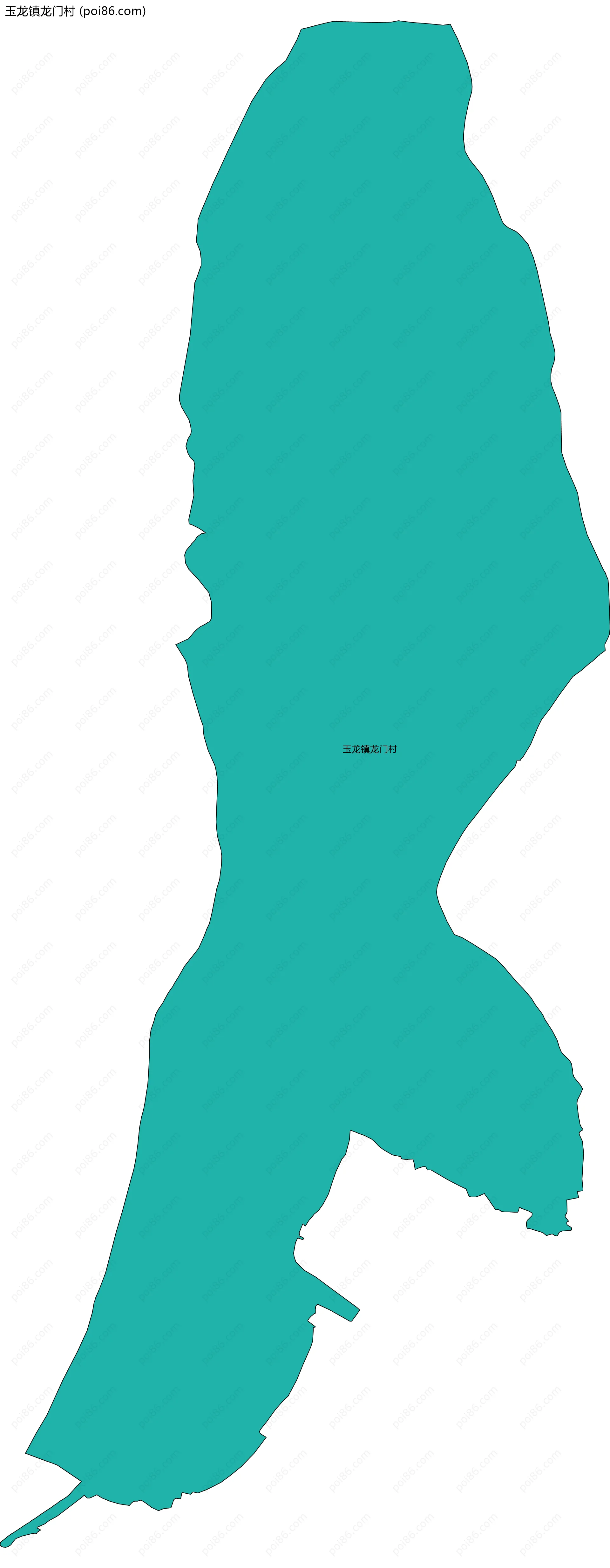 玉龙镇龙门村边界地图