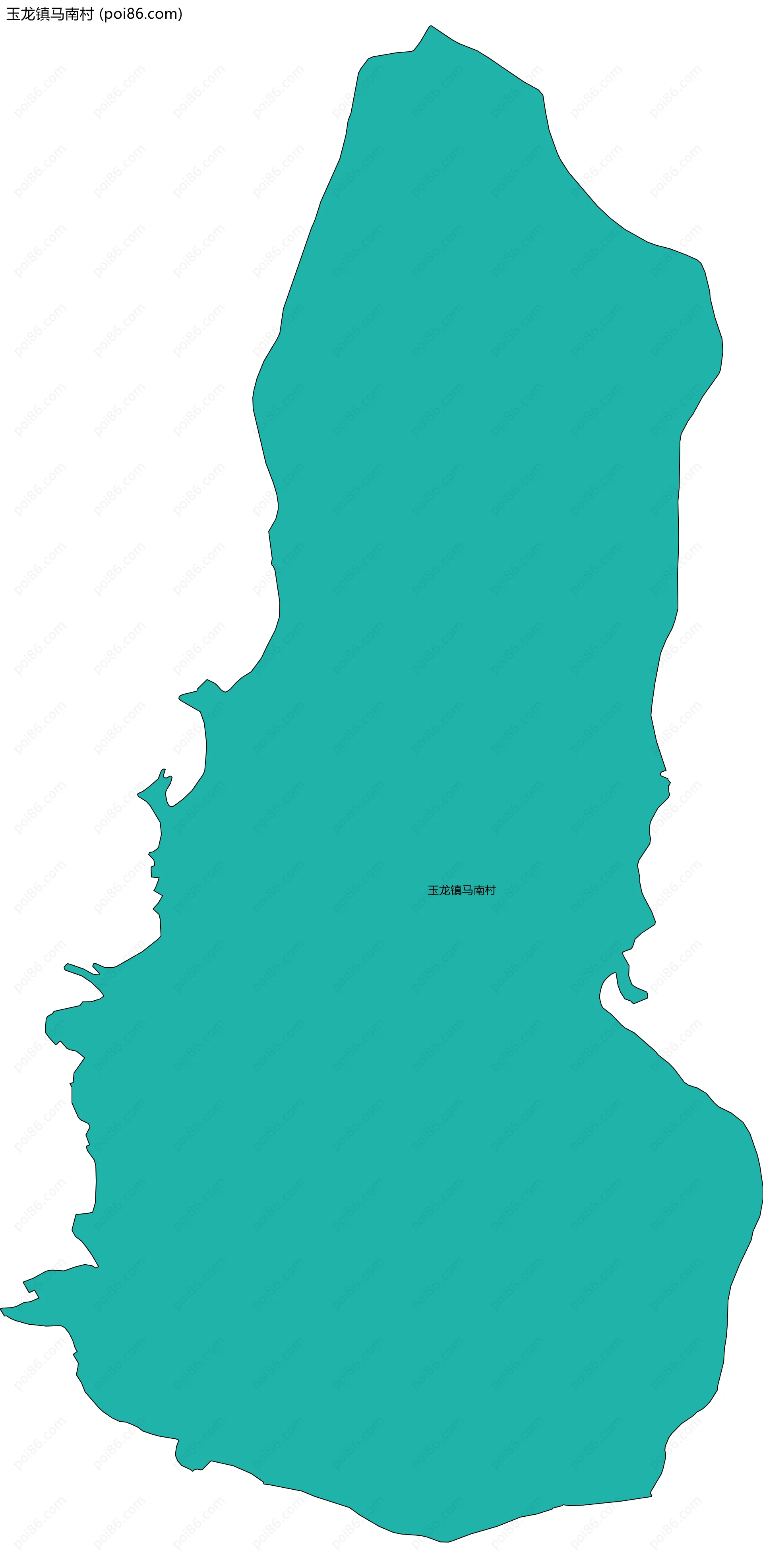 玉龙镇马南村边界地图